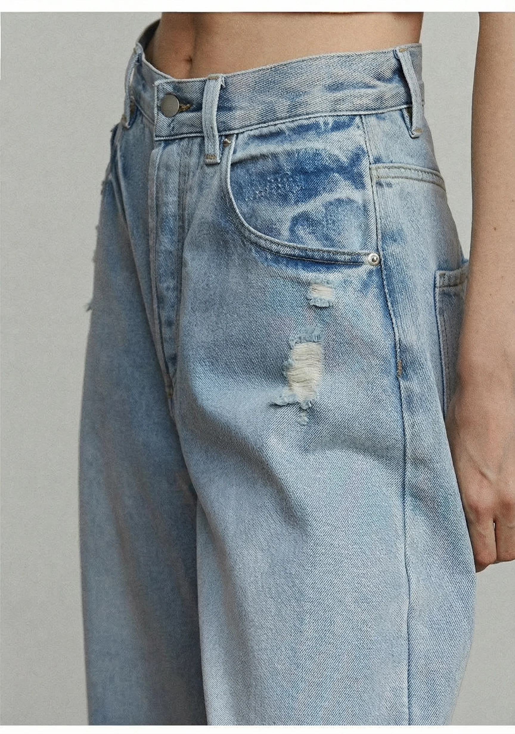 Distressed Wide-Leg Jeans - Image 5