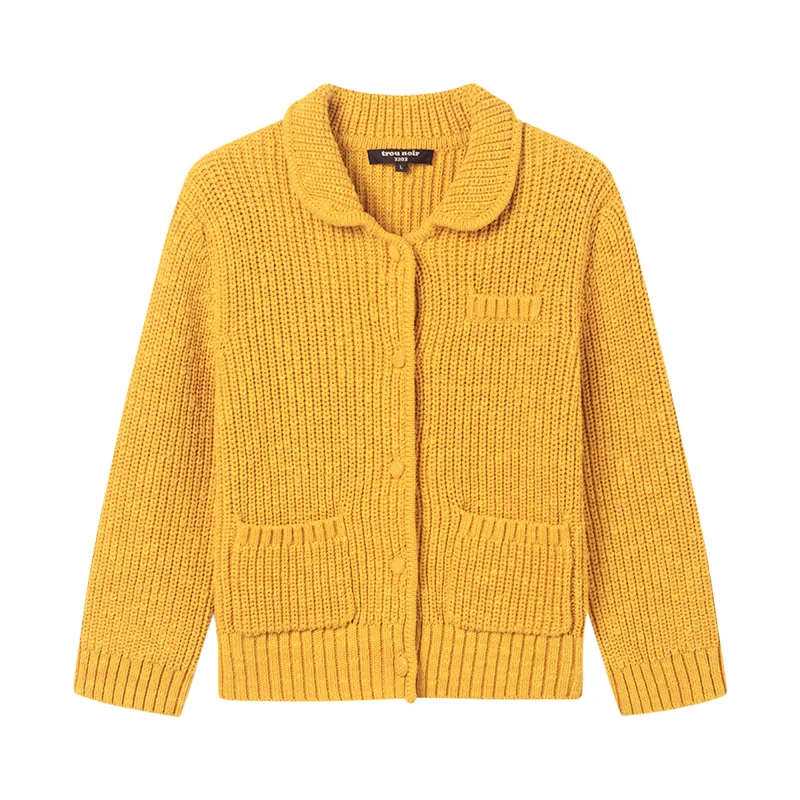 Doll-Collar Knit Cardigan - Image 6