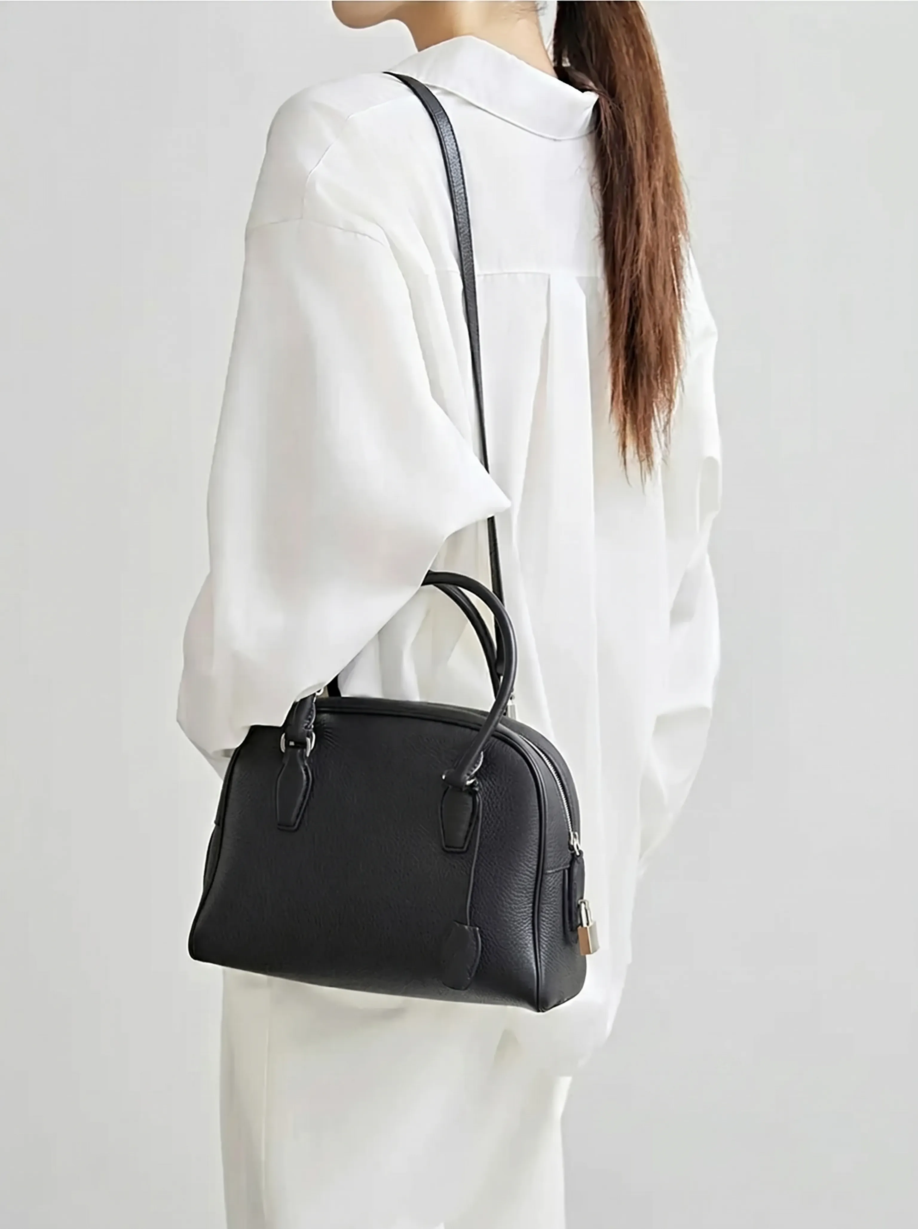 Dome Leather Satchel - Image 12