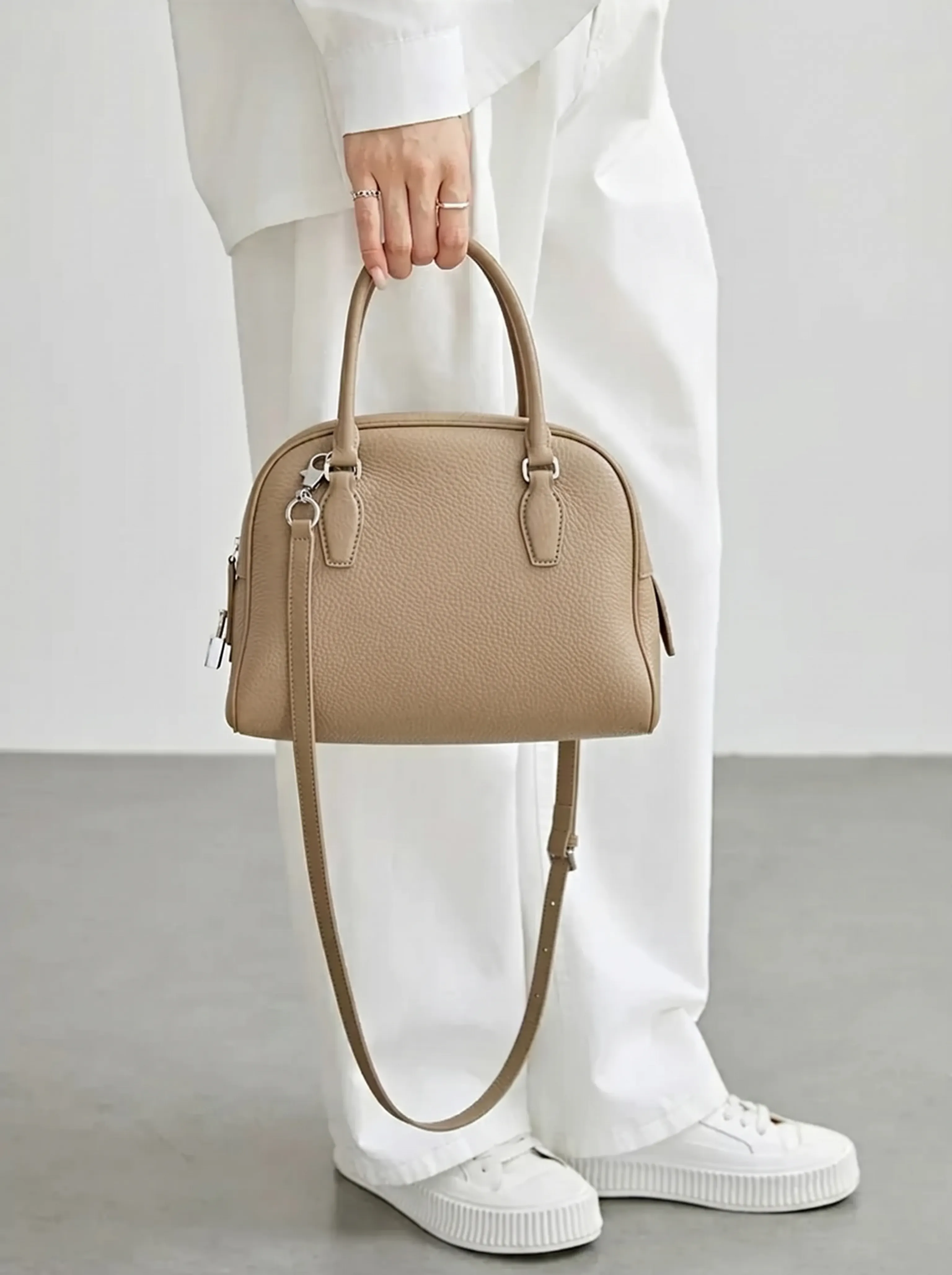Dome Leather Satchel - Image 14