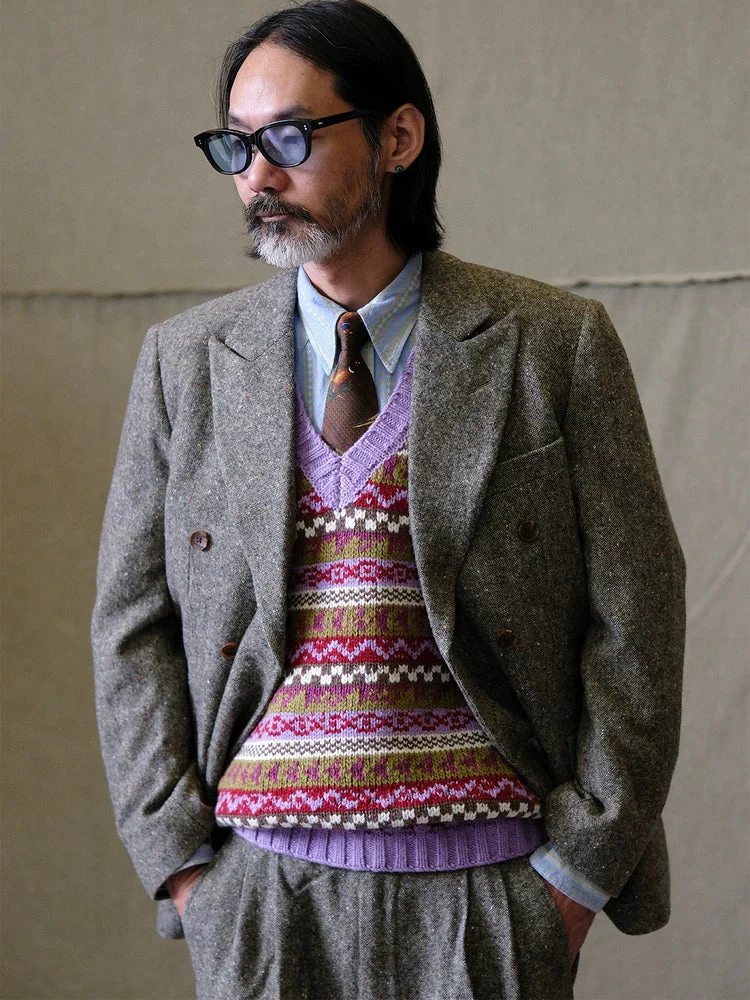 Donegal Tweed Double-Breasted Jacket