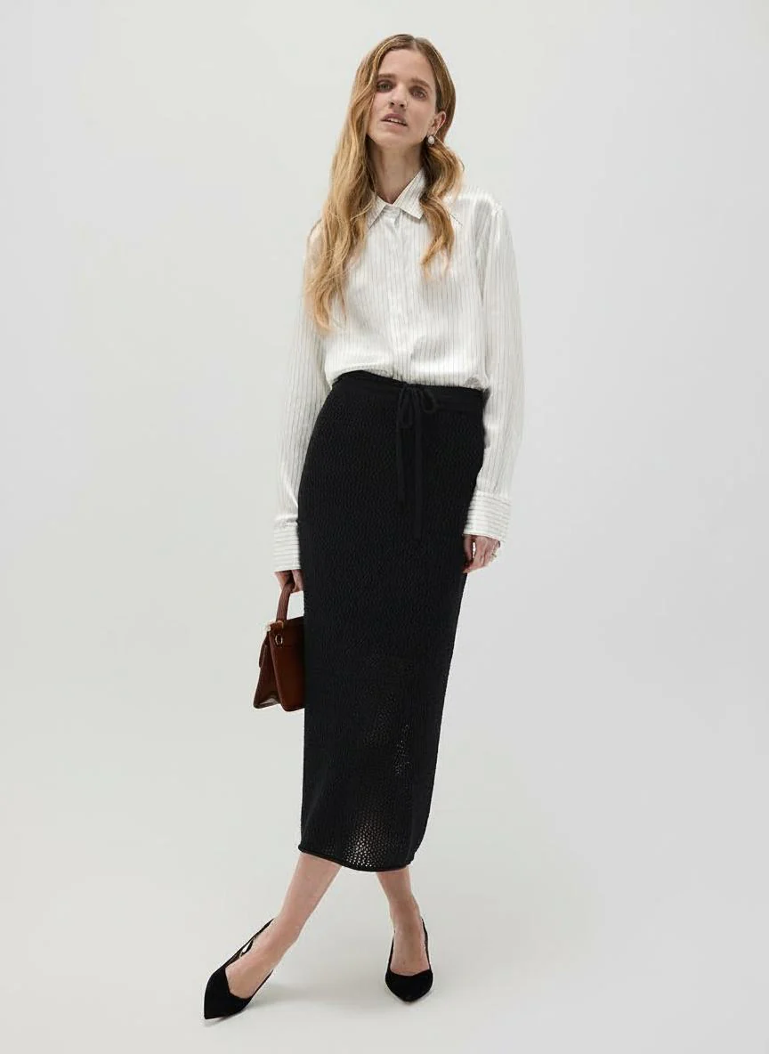 Doreen Silk Striped Shirt