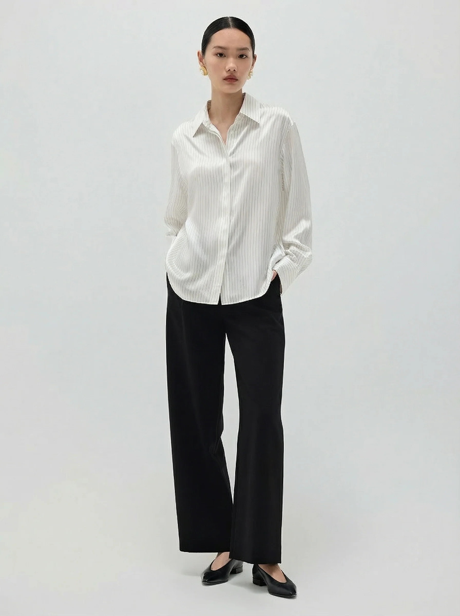 Doreen Silk Striped Shirt - Image 3