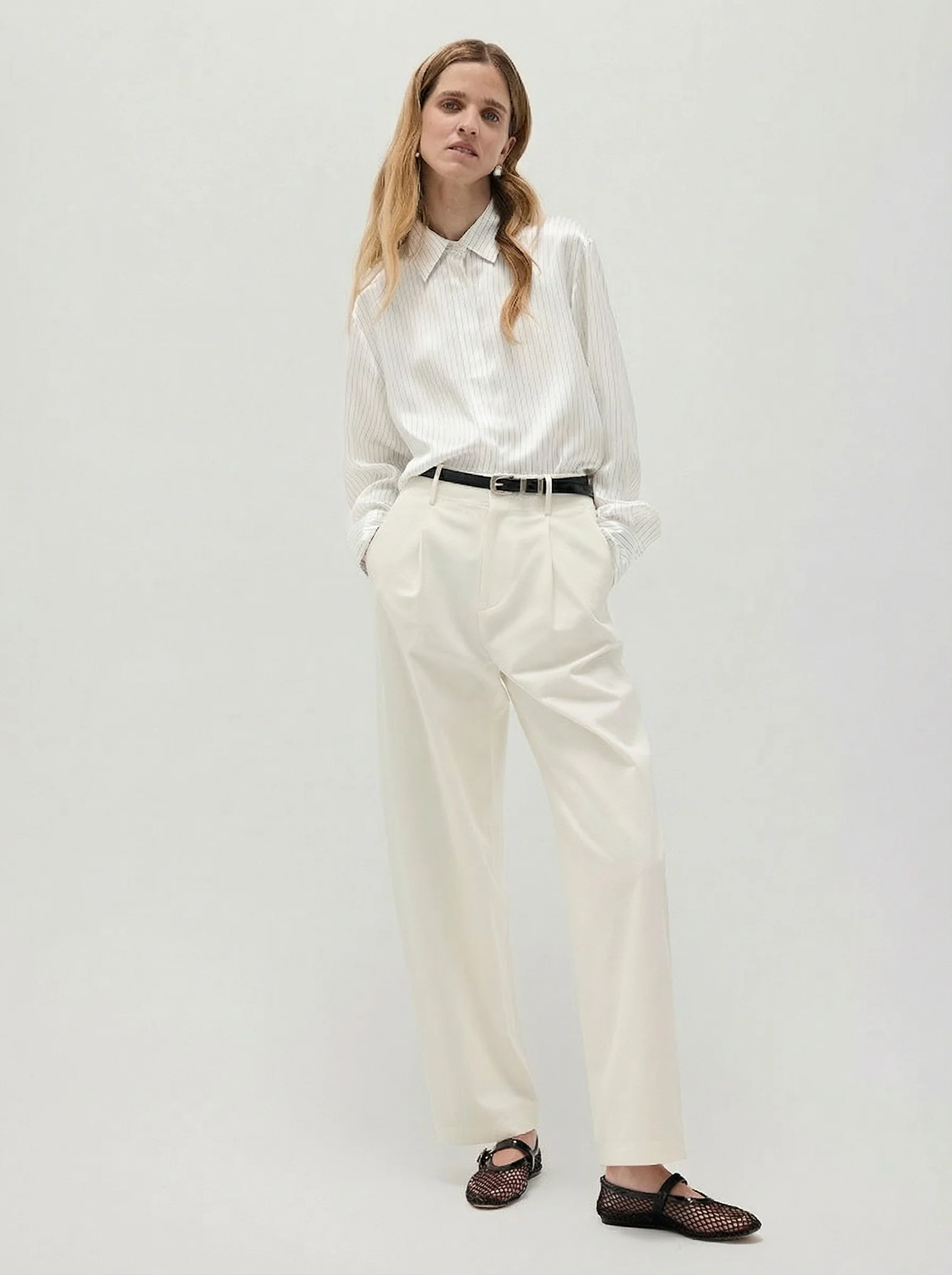 Doreen Silk Striped Shirt - Image 4