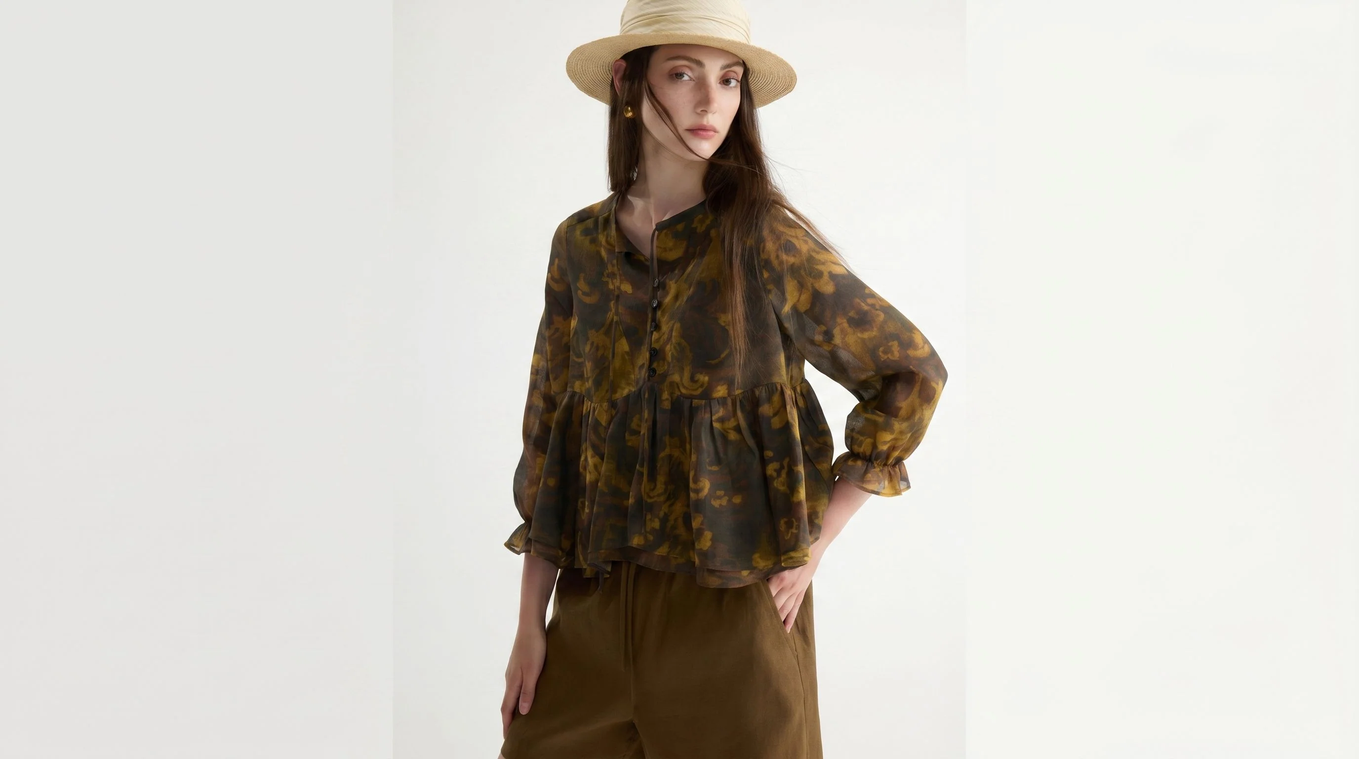 Dot Peplum Blouse
