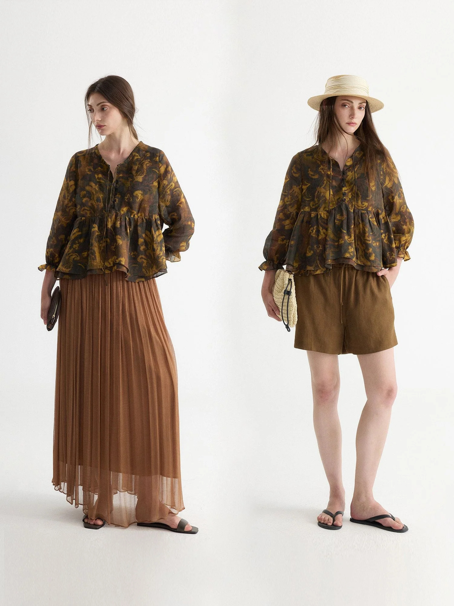 Dot Peplum Blouse - Image 3
