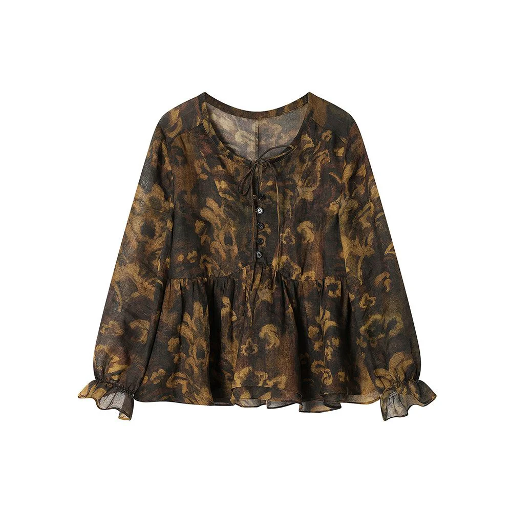 Dot Peplum Blouse - Image 6