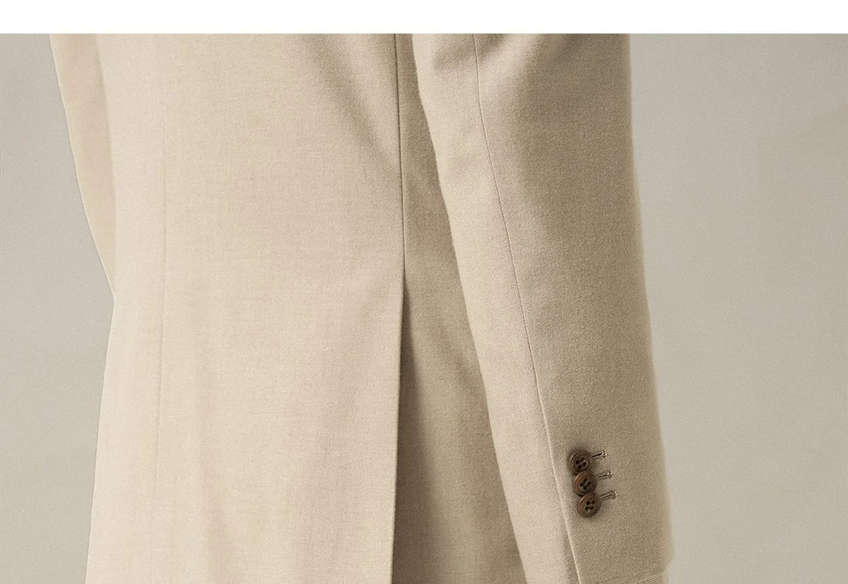 Double-Breasted Beige Suit - Image 10