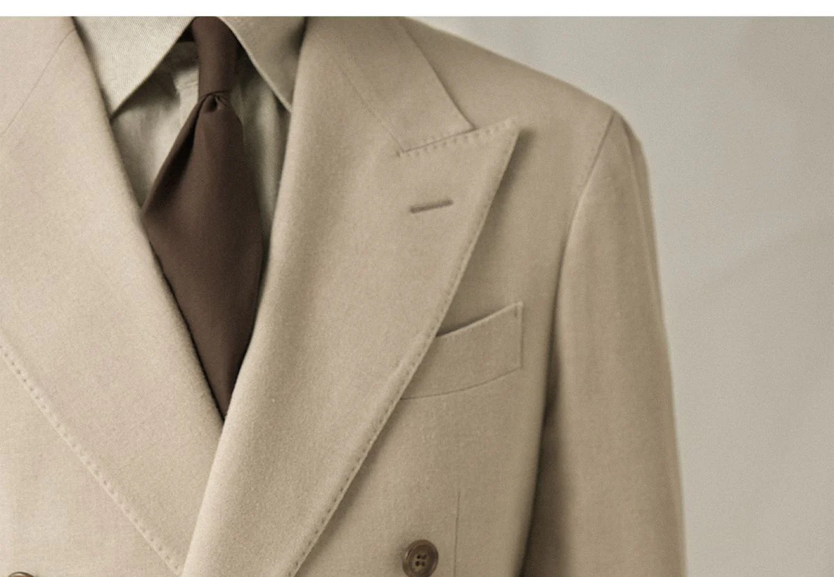 Double-Breasted Beige Suit - Image 11