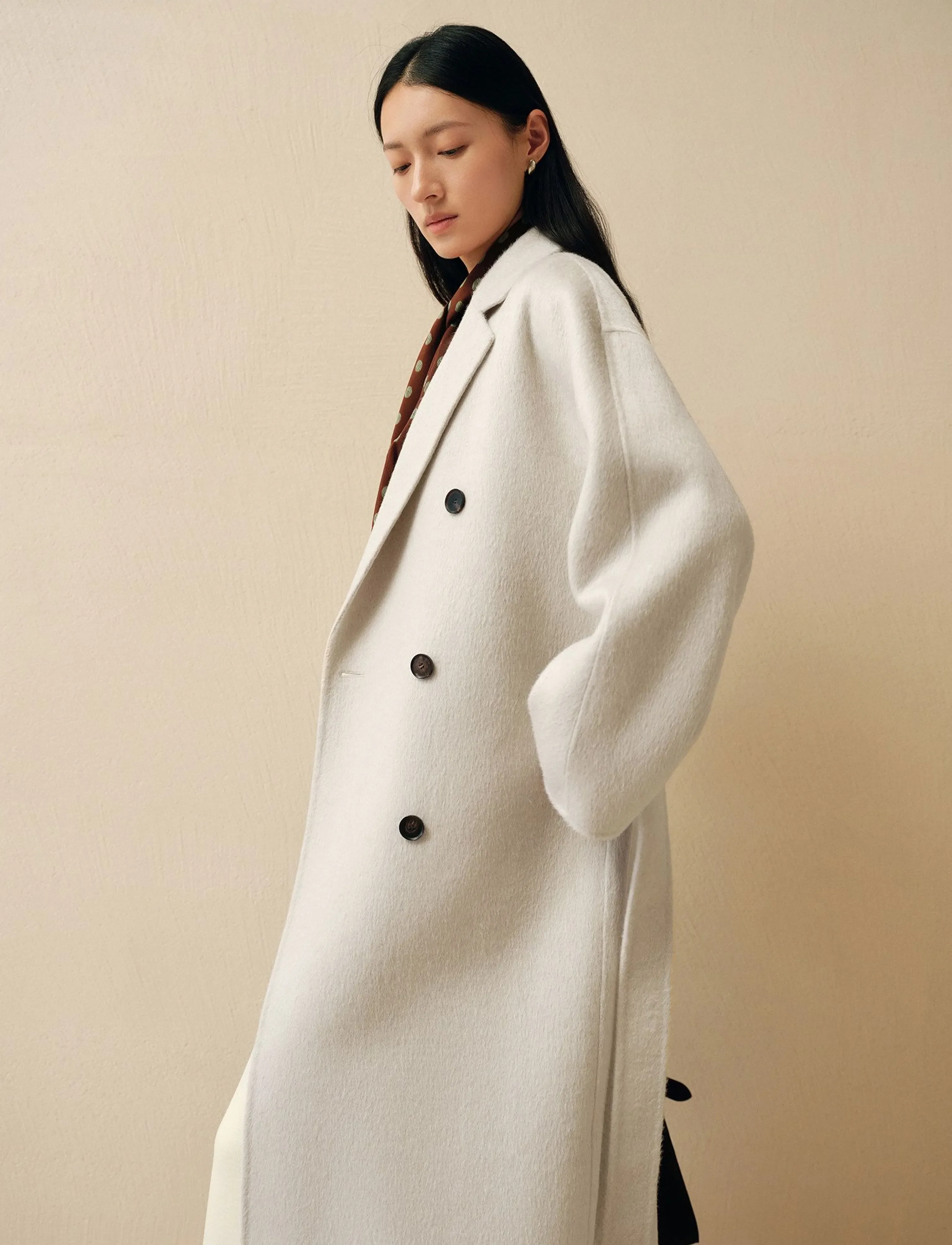 Double-Breasted Camel Wool Belted Coat - Image 6