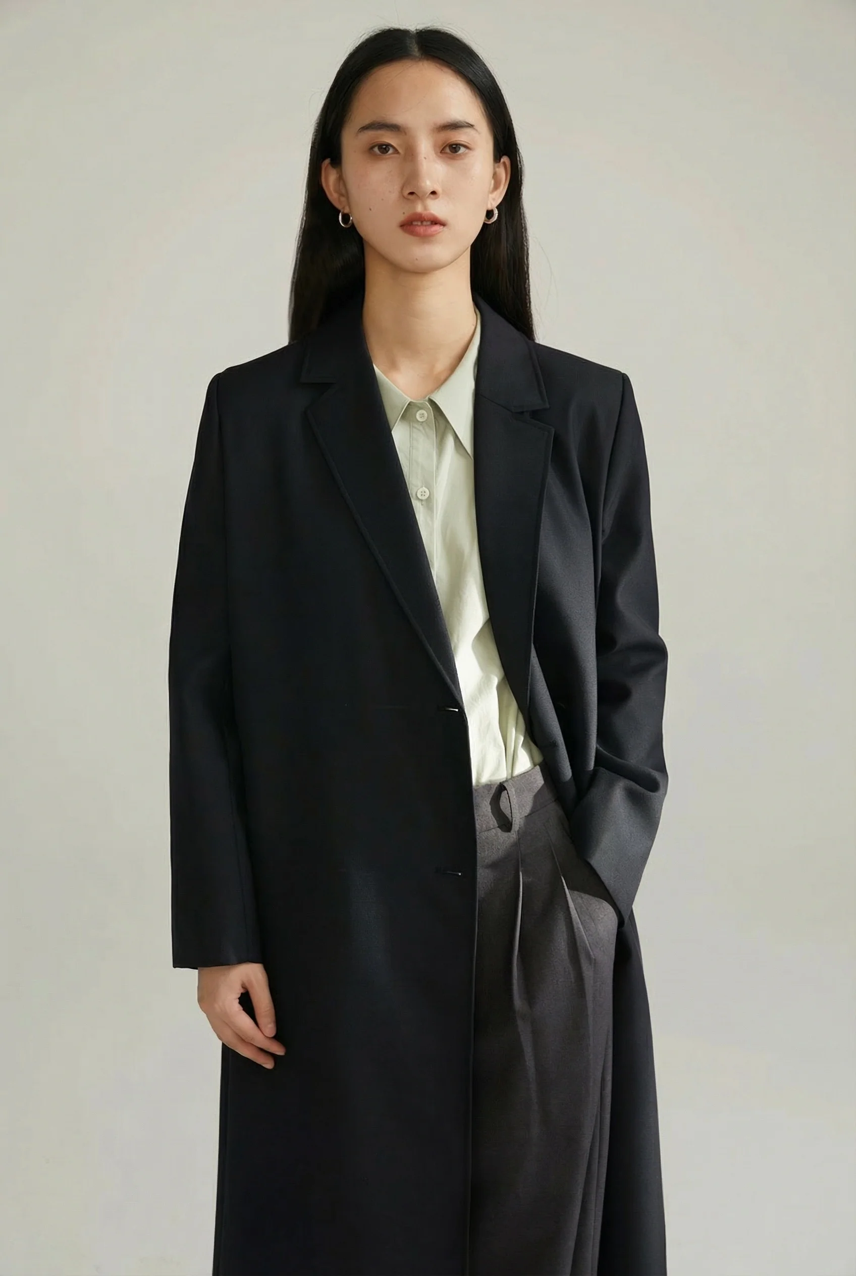 Double-Breasted Long Coat