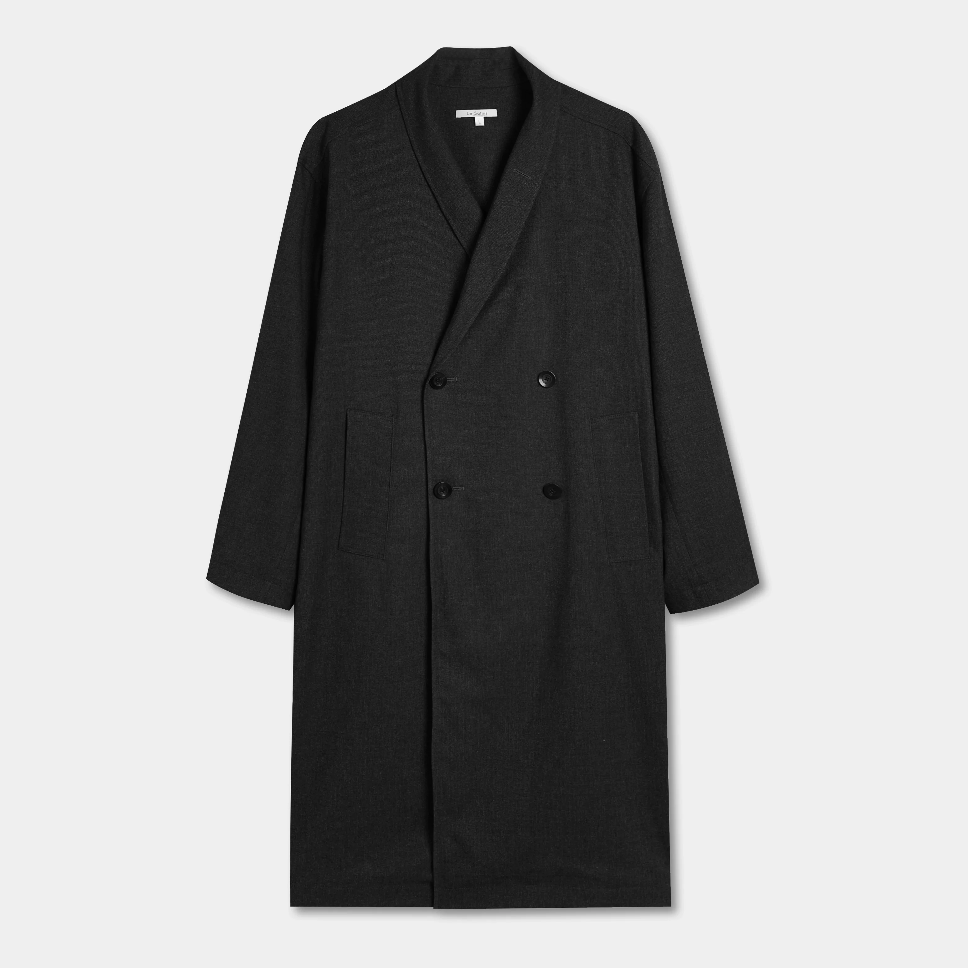 Double-Breasted Long Coat - Image 6