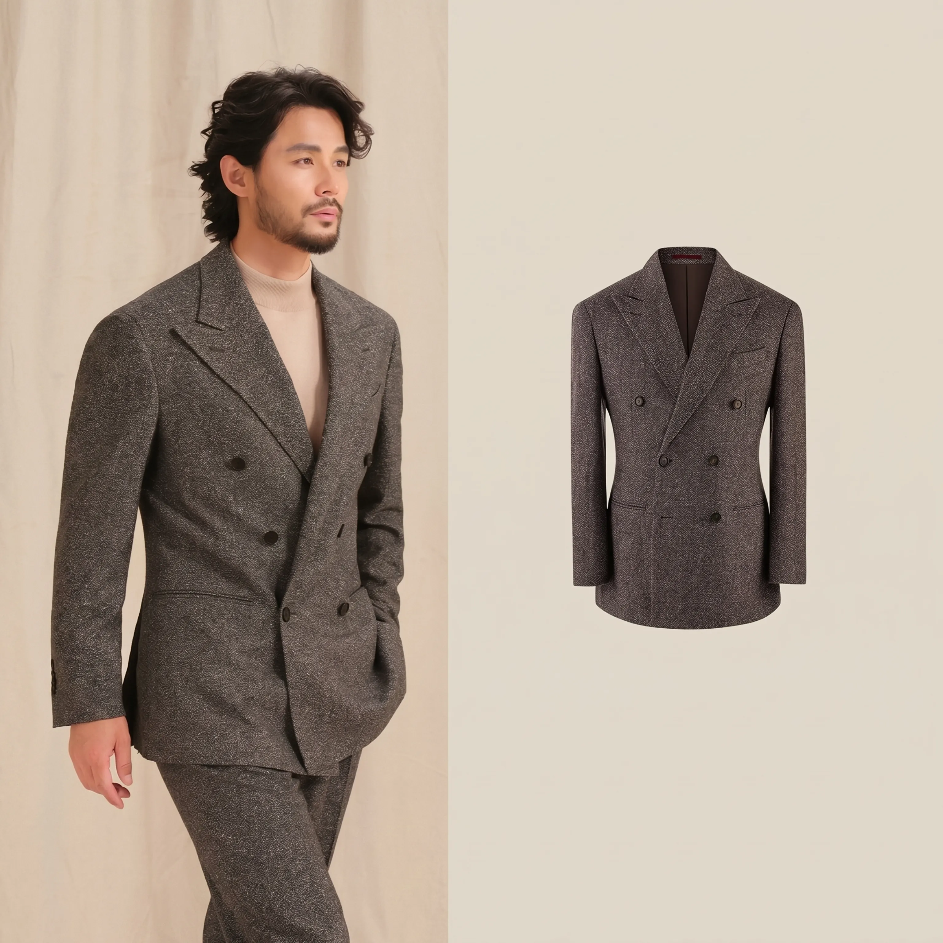 Double-Breasted Merino Wool Suit - Image 6
