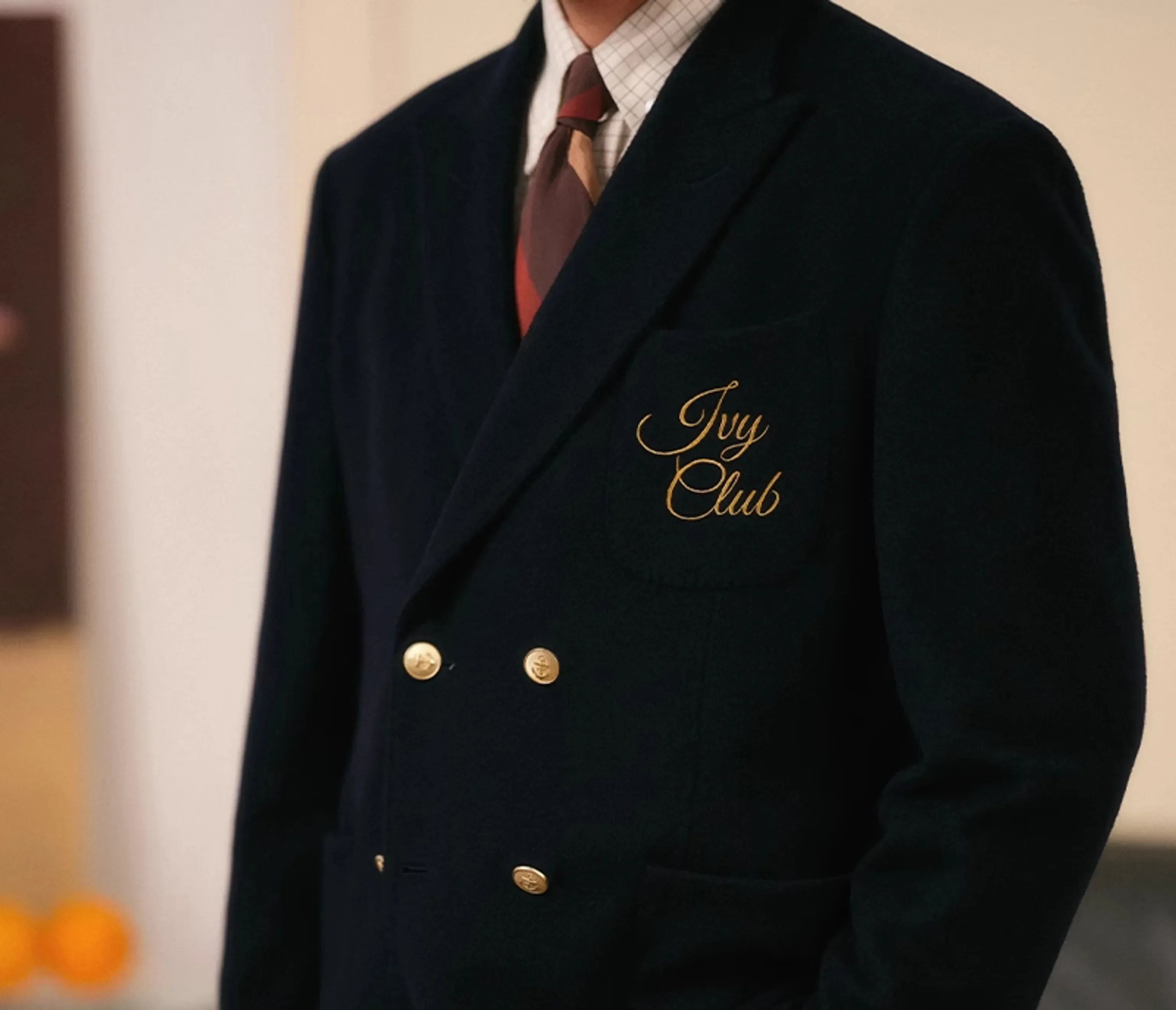 Double-Breasted Navy Blazer - Image 7