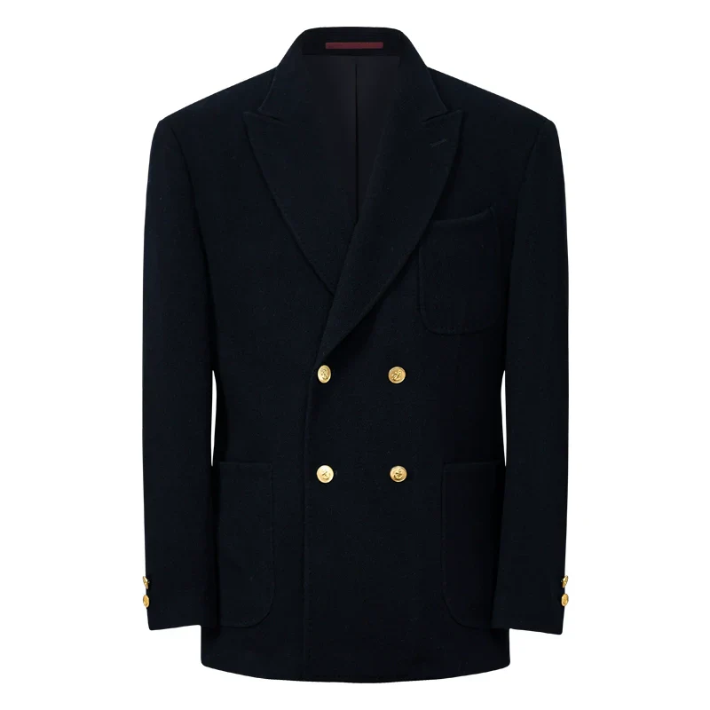 Double-Breasted Navy Blazer - Image 8