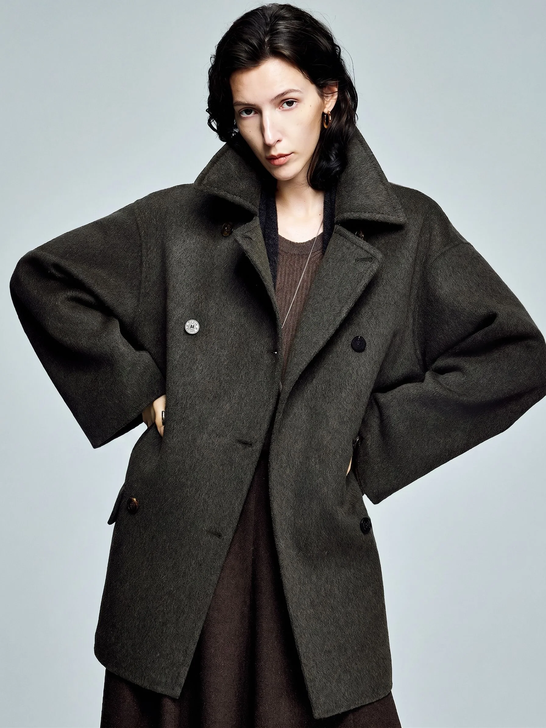 Double-Breasted Pea Coat - Image 2