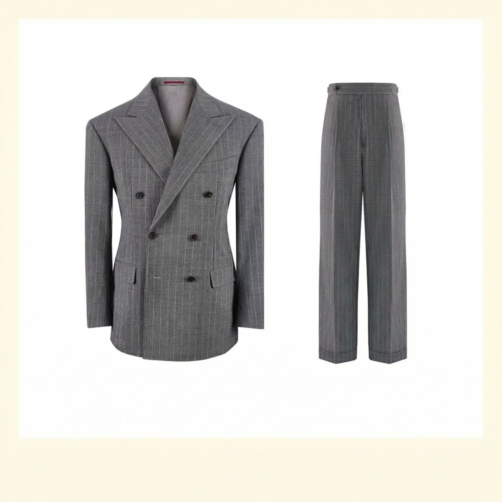 Double-Breasted Pinstripe Suit - Image 6