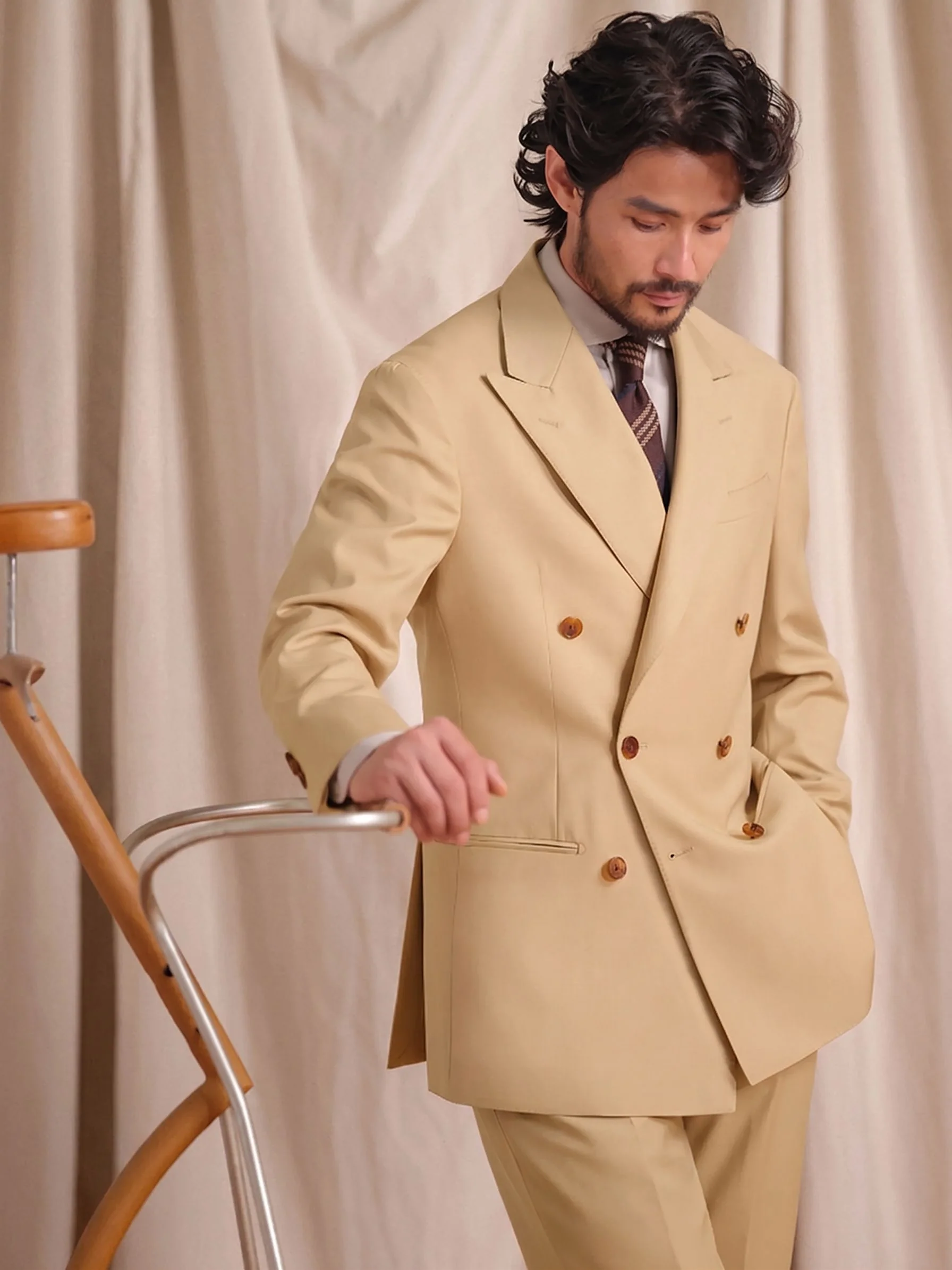 Double-Breasted Suit Set