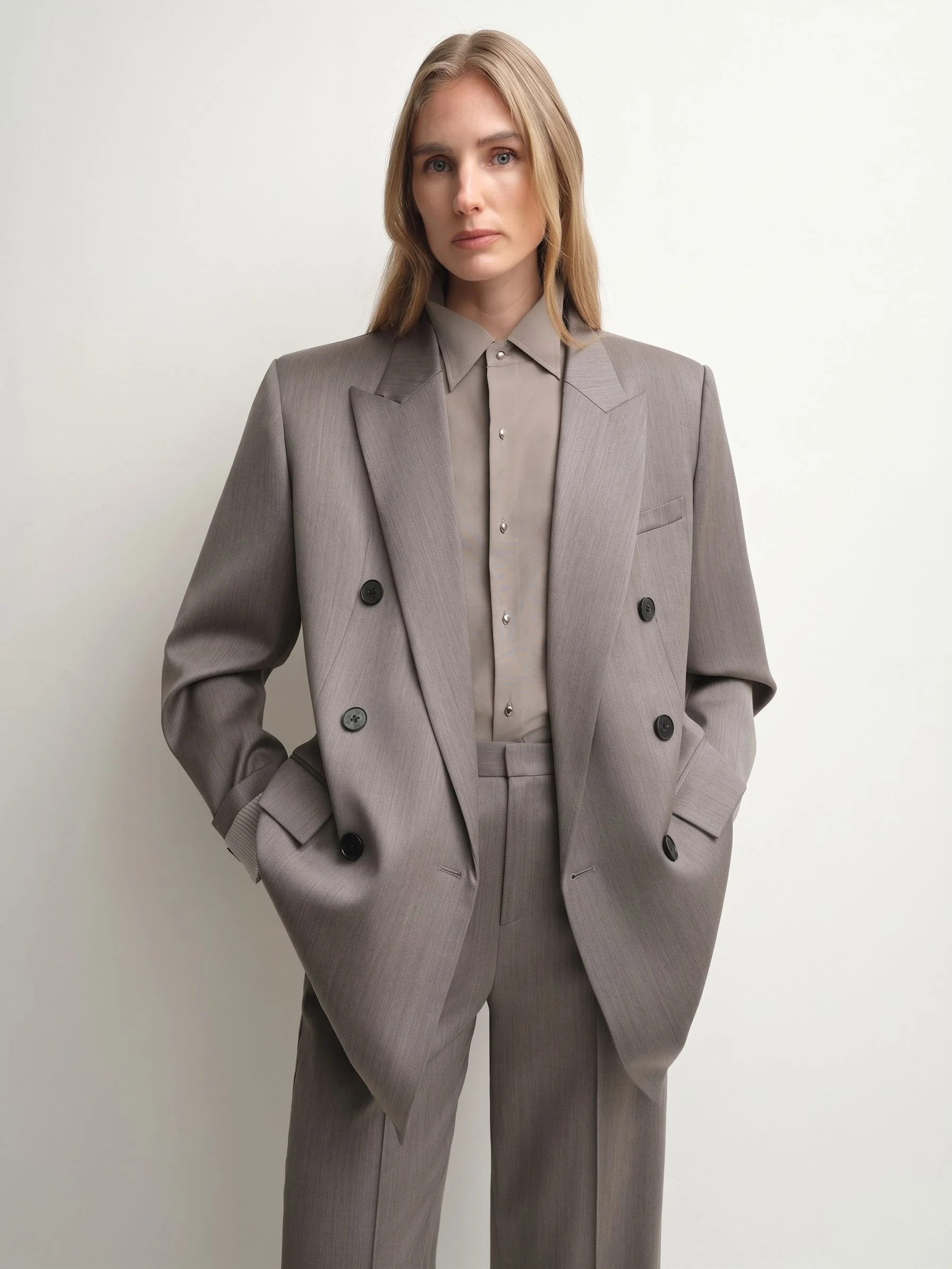 Double-Breasted Tuxedo Blazer - Image 7