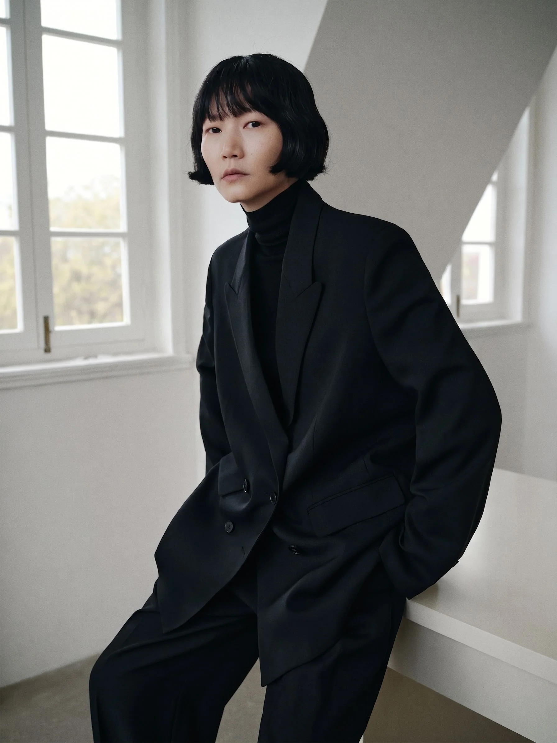 Double-Breasted Wool Blazer - Image 2