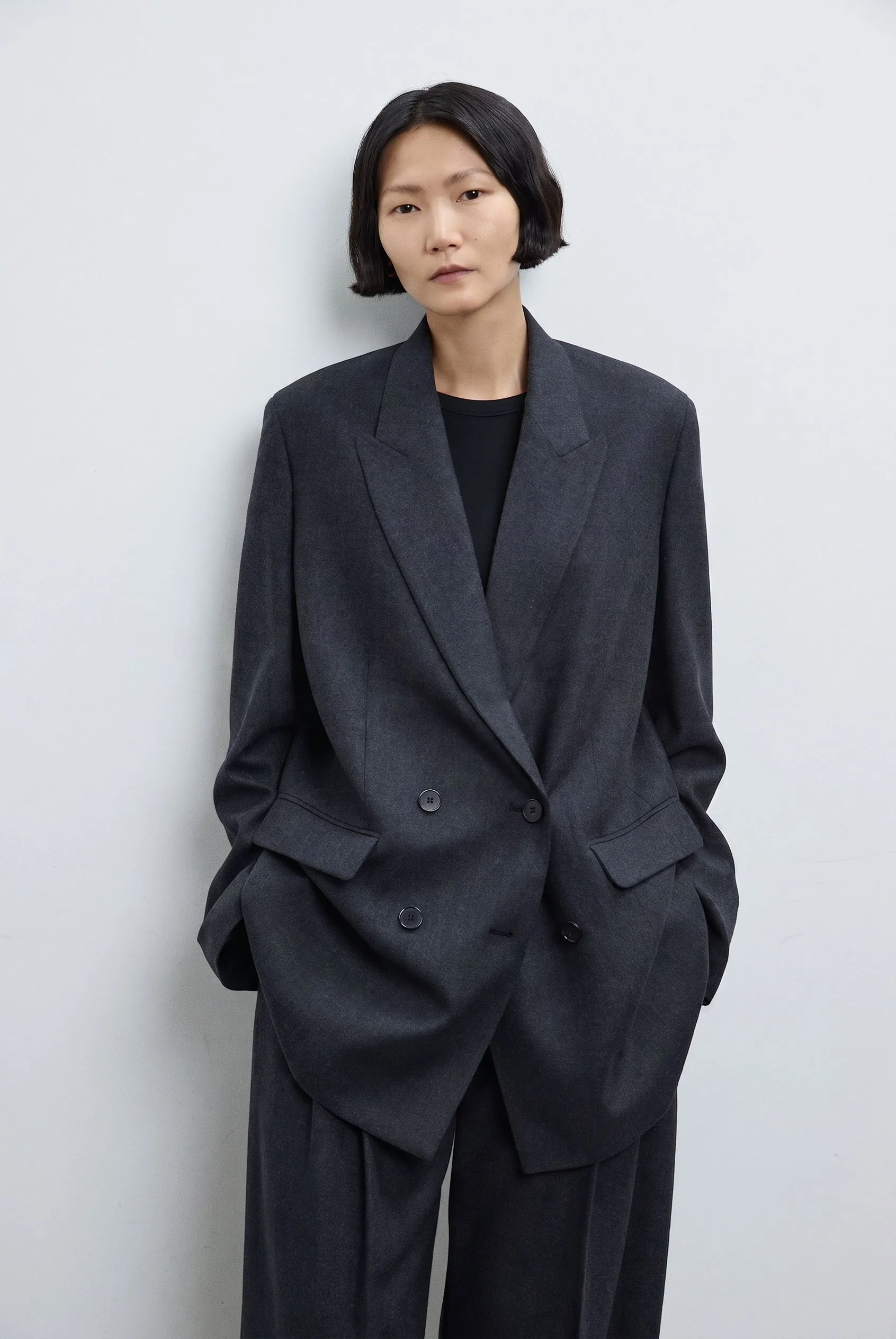 Double-Breasted Wool Blazer - Image 4