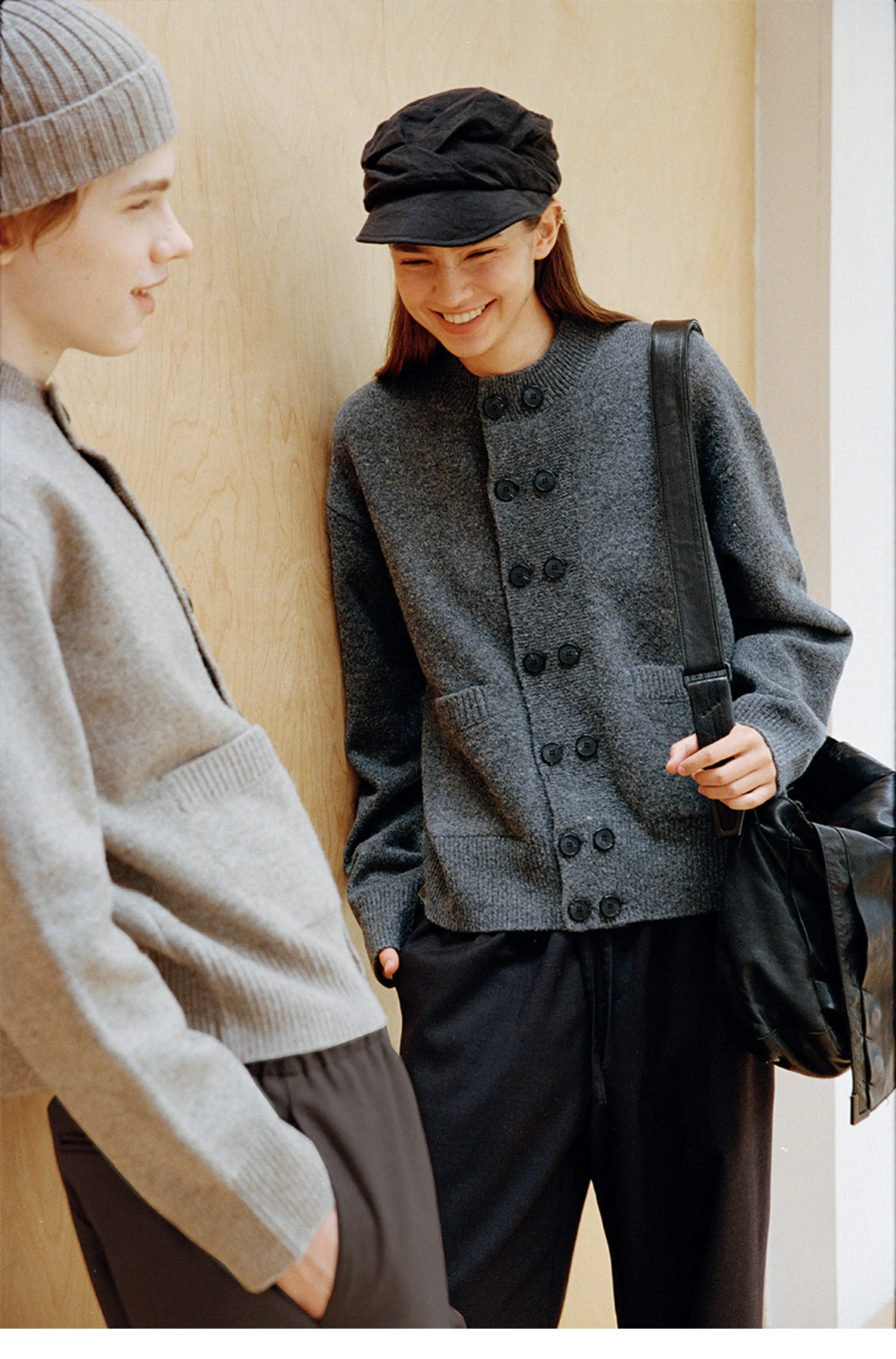 Double-Breasted Wool-Blend Knit Cardigan - Image 5