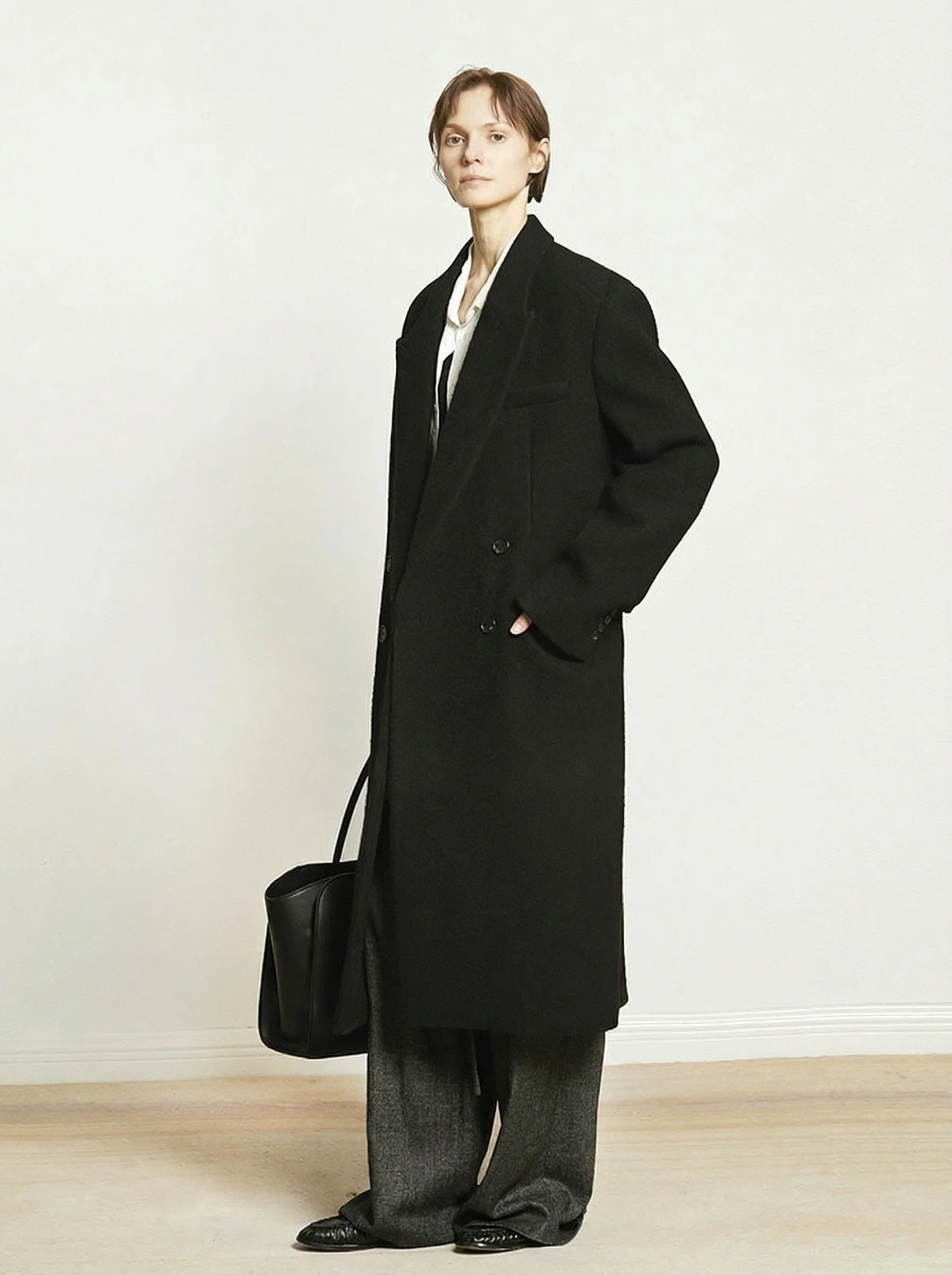 Double-Breasted Wool Coat - Image 2