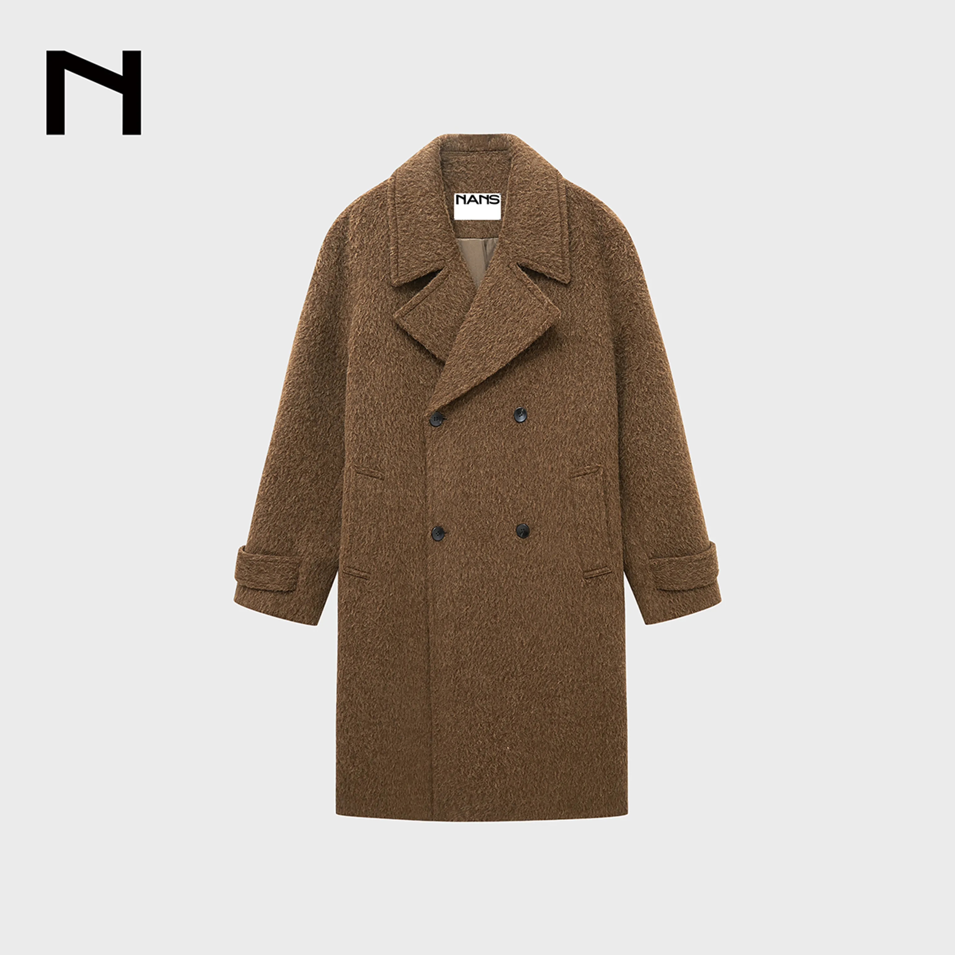 Double-Breasted Wool Overcoat - Image 11