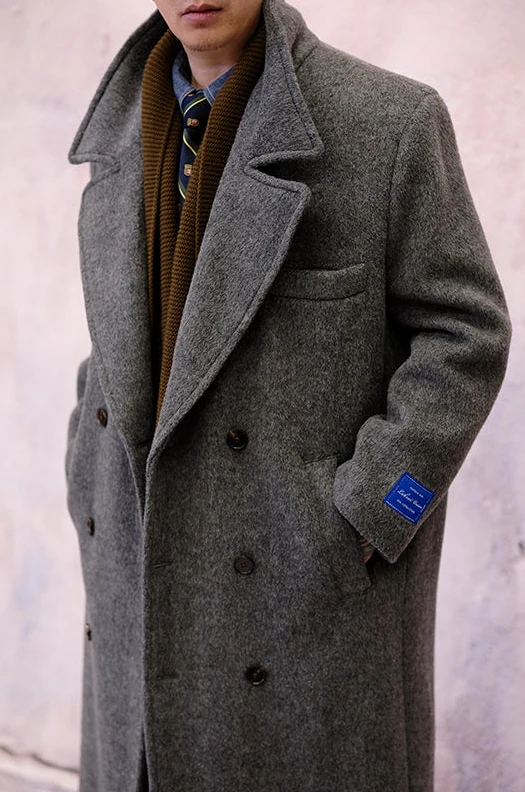 Double-Breasted Wool Overcoat