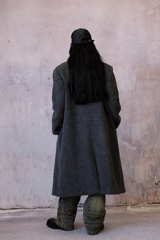 Double-Breasted Wool Overcoat - Image 3
