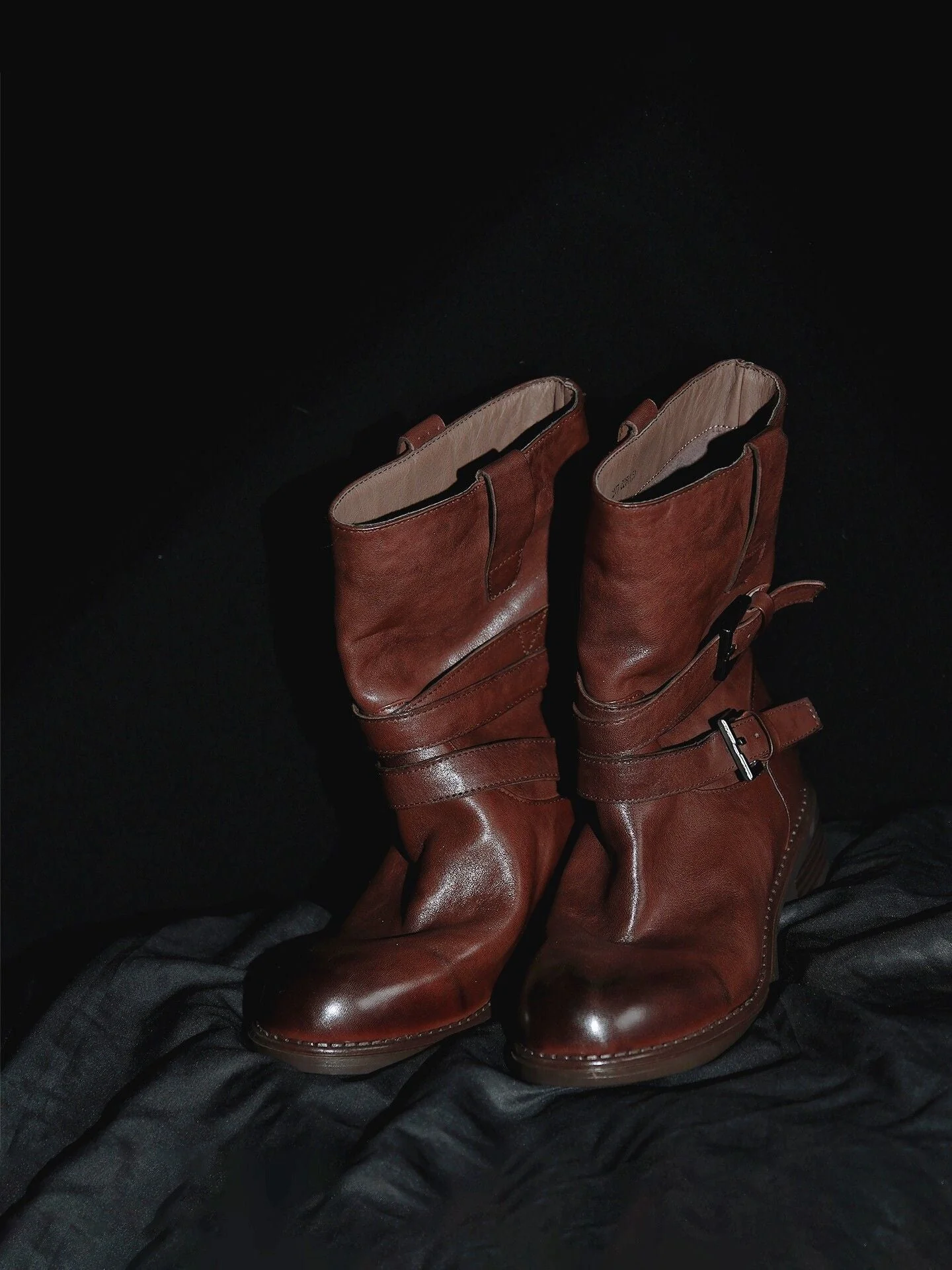 Double Buckle Mid Boots - Image 6