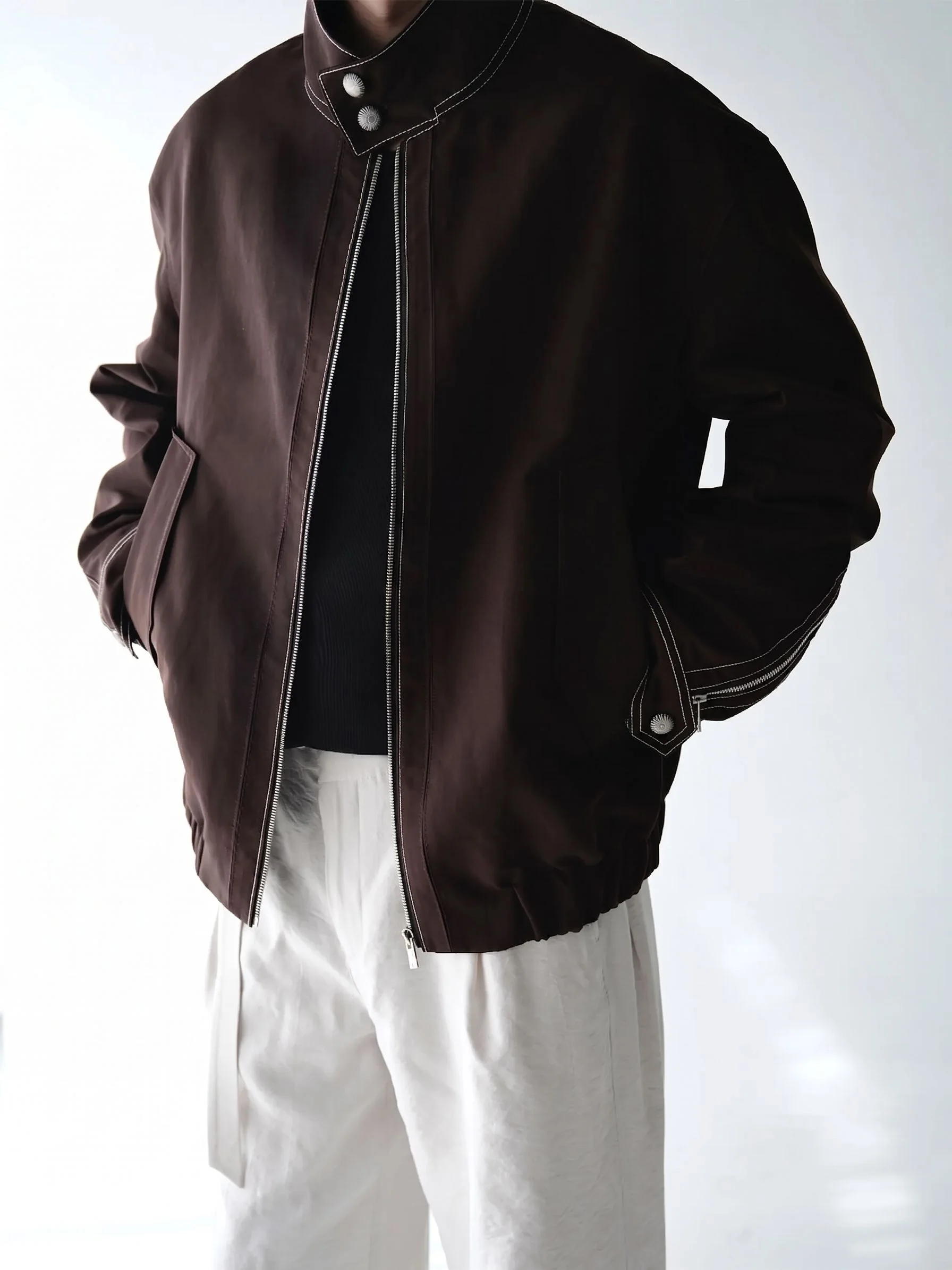 Double-Button Collar Jacket