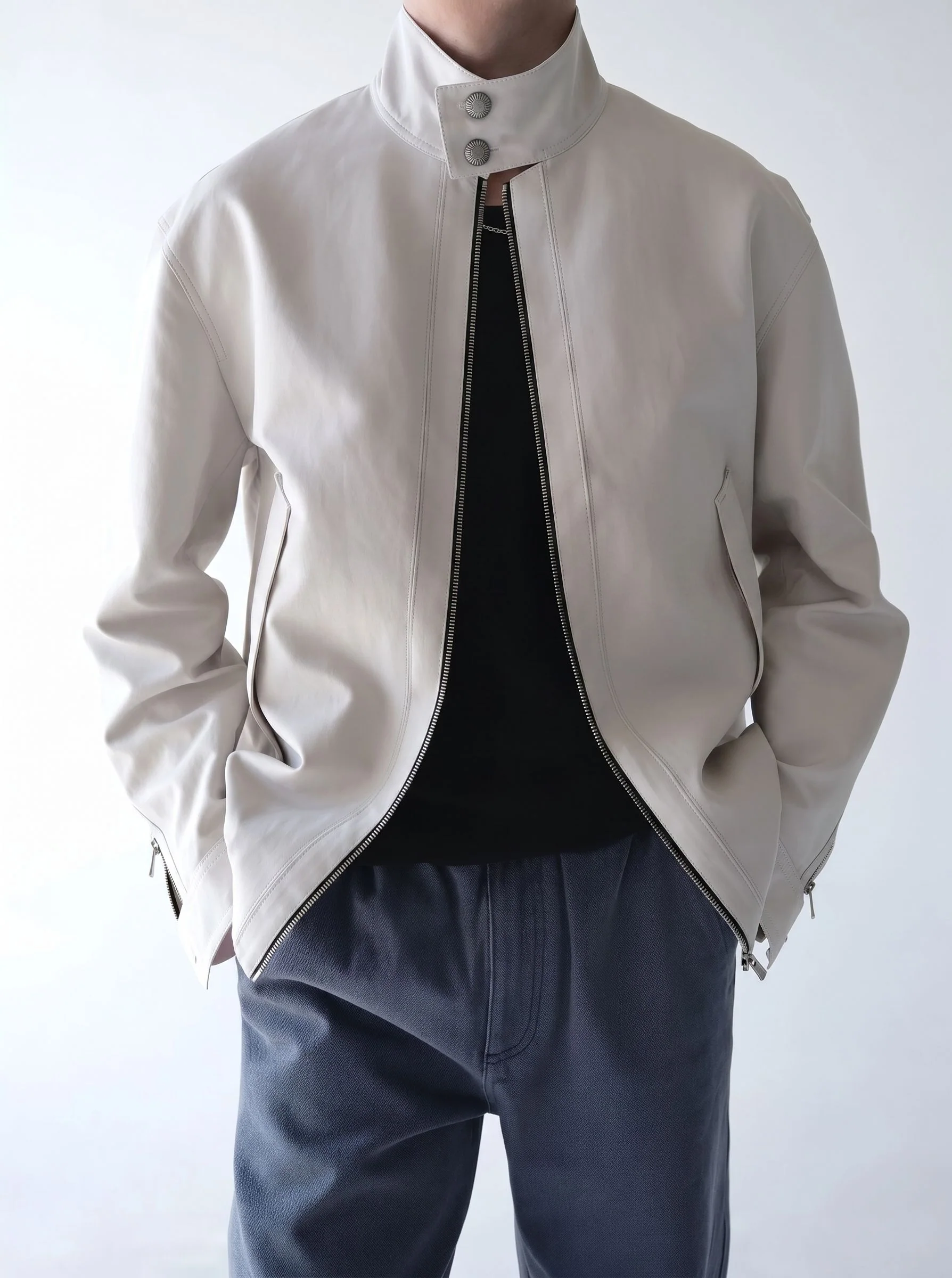 Double-Button Collar Jacket - Image 2