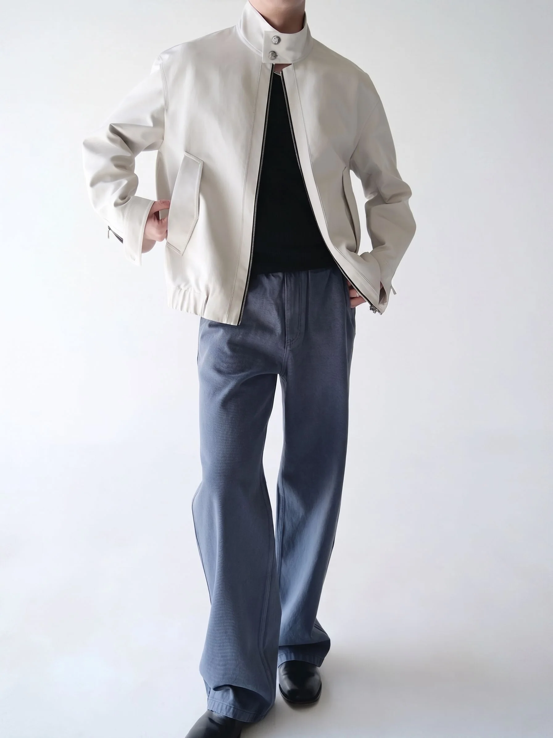Double-Button Collar Jacket - Image 3