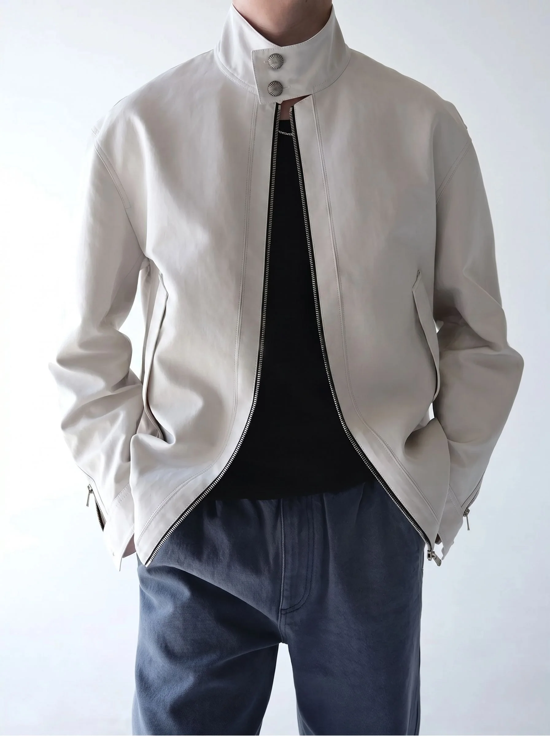 Double-Button Collar Jacket - Image 4