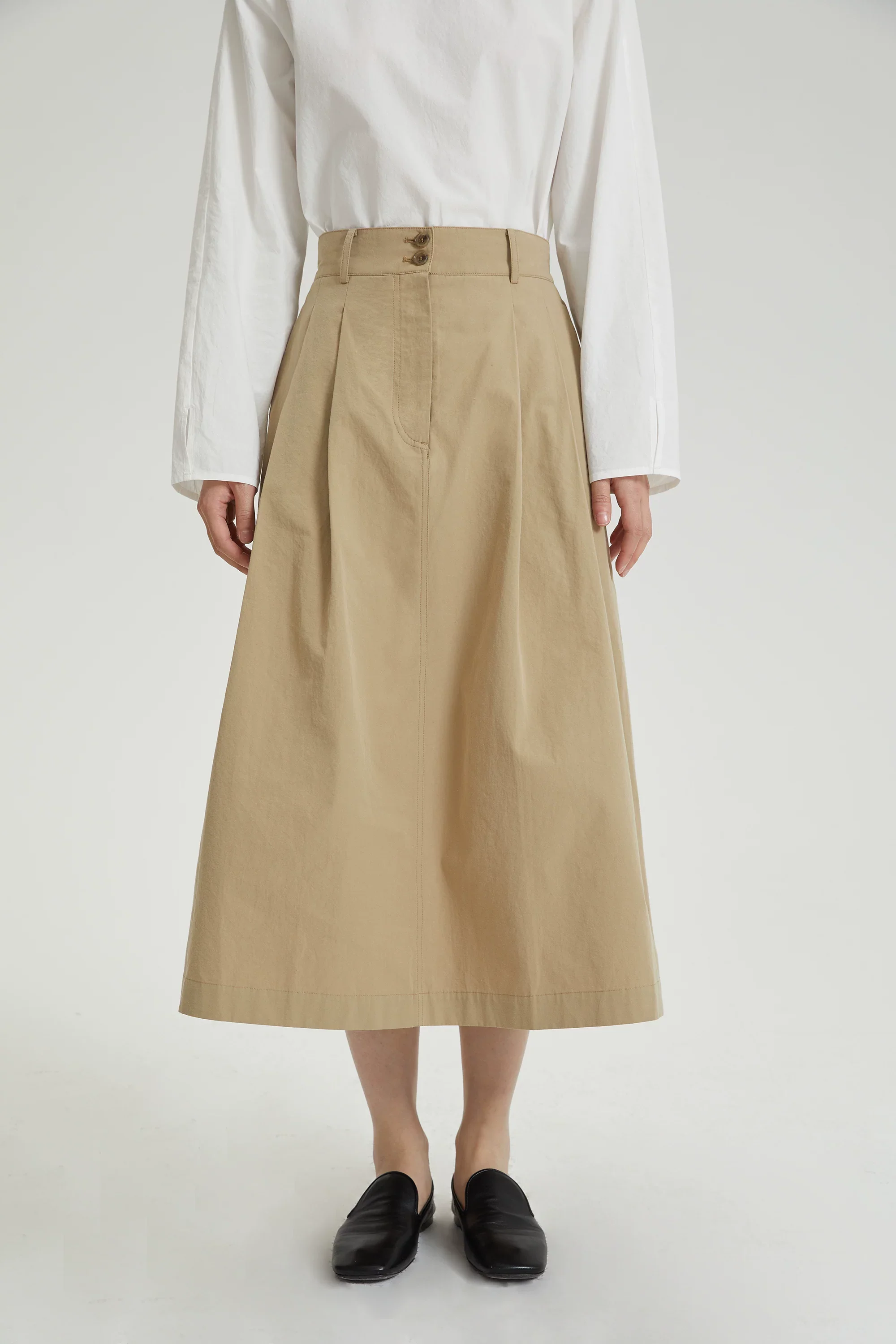 Double-Button Midi Skirt - Image 6