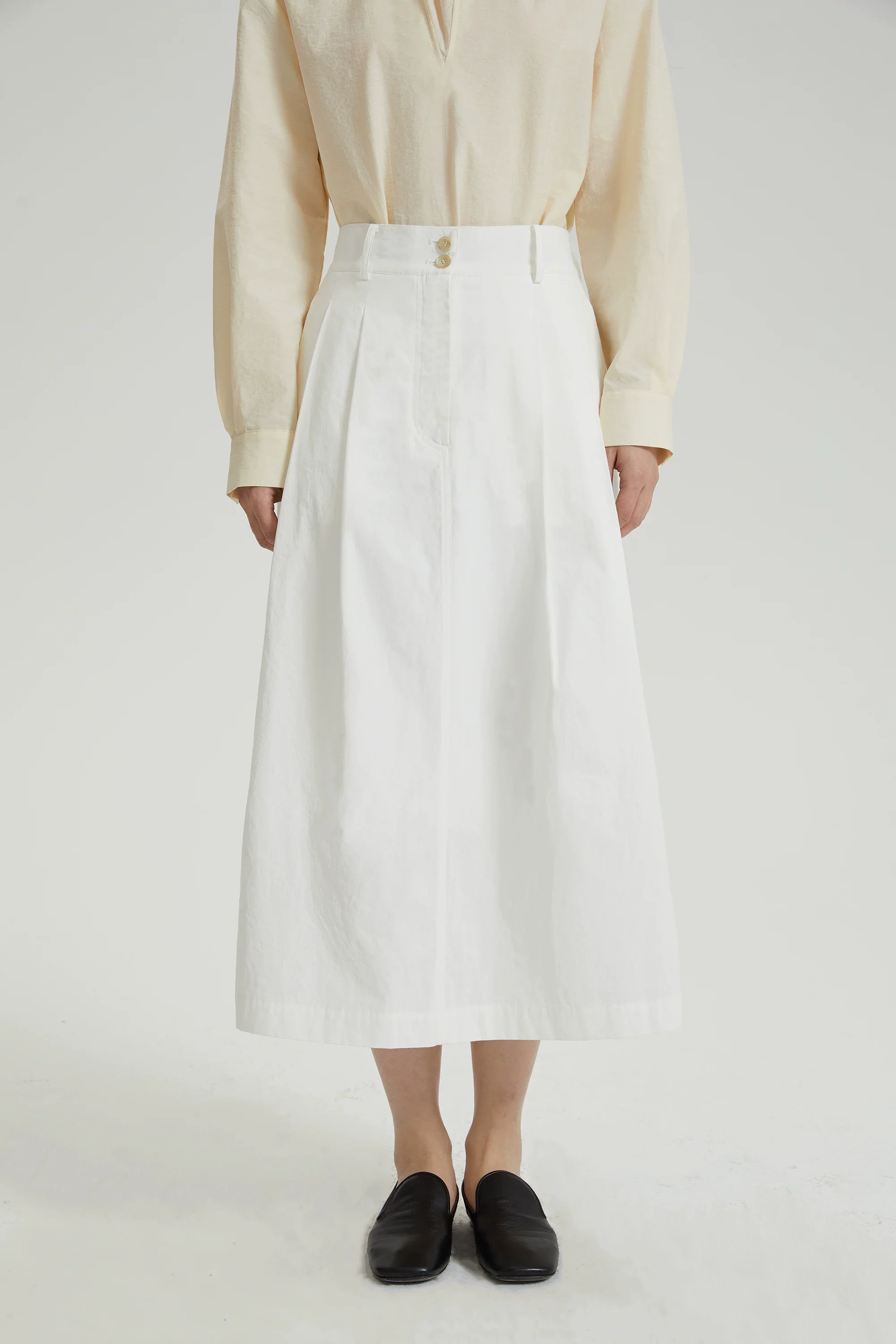 Double-Button Midi Skirt - Image 7