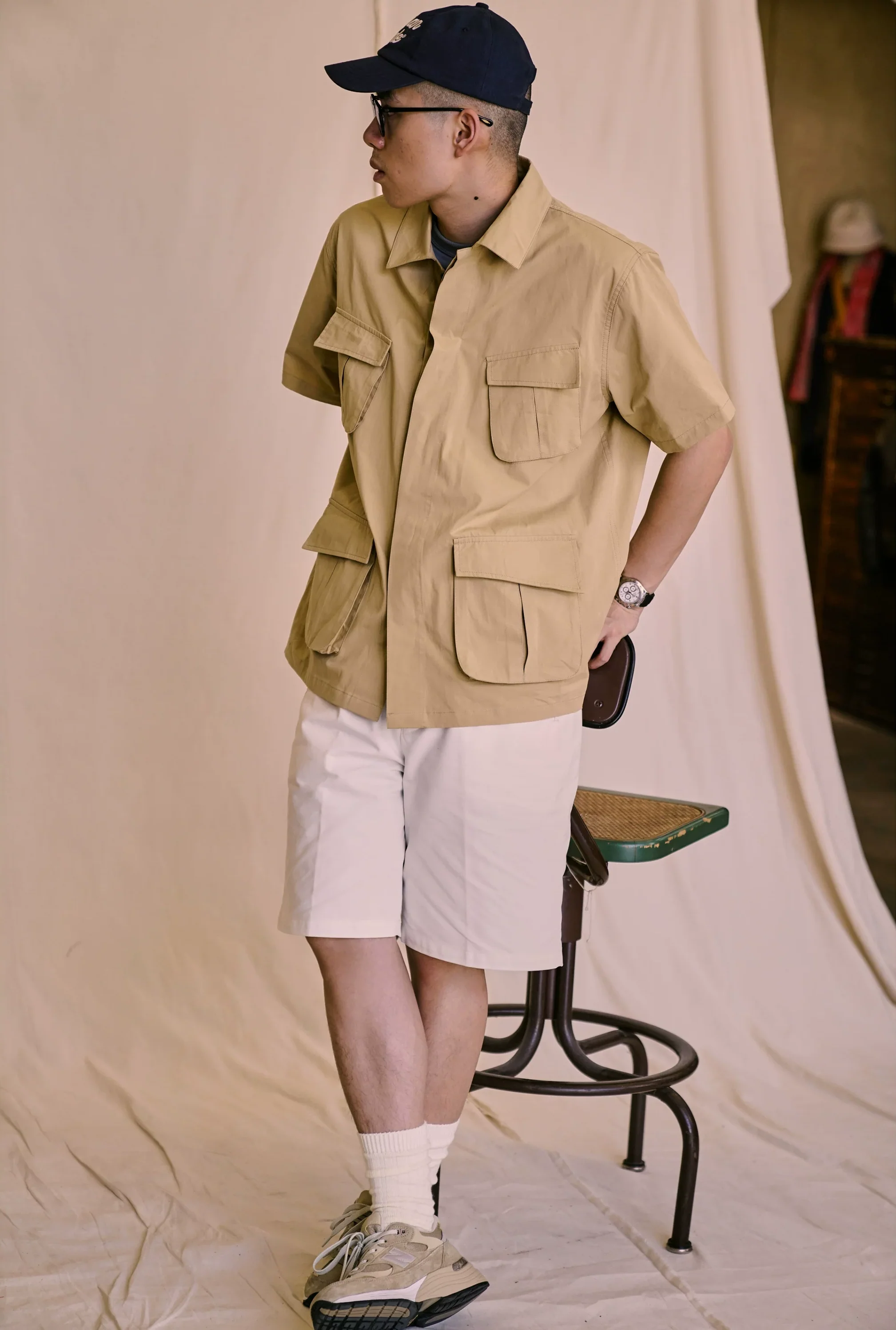Double-Button Pleated Shorts - Image 2