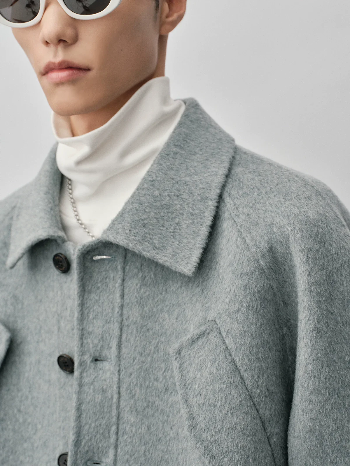 Double-Face Wool Raglan Utility Jacket - Image 4