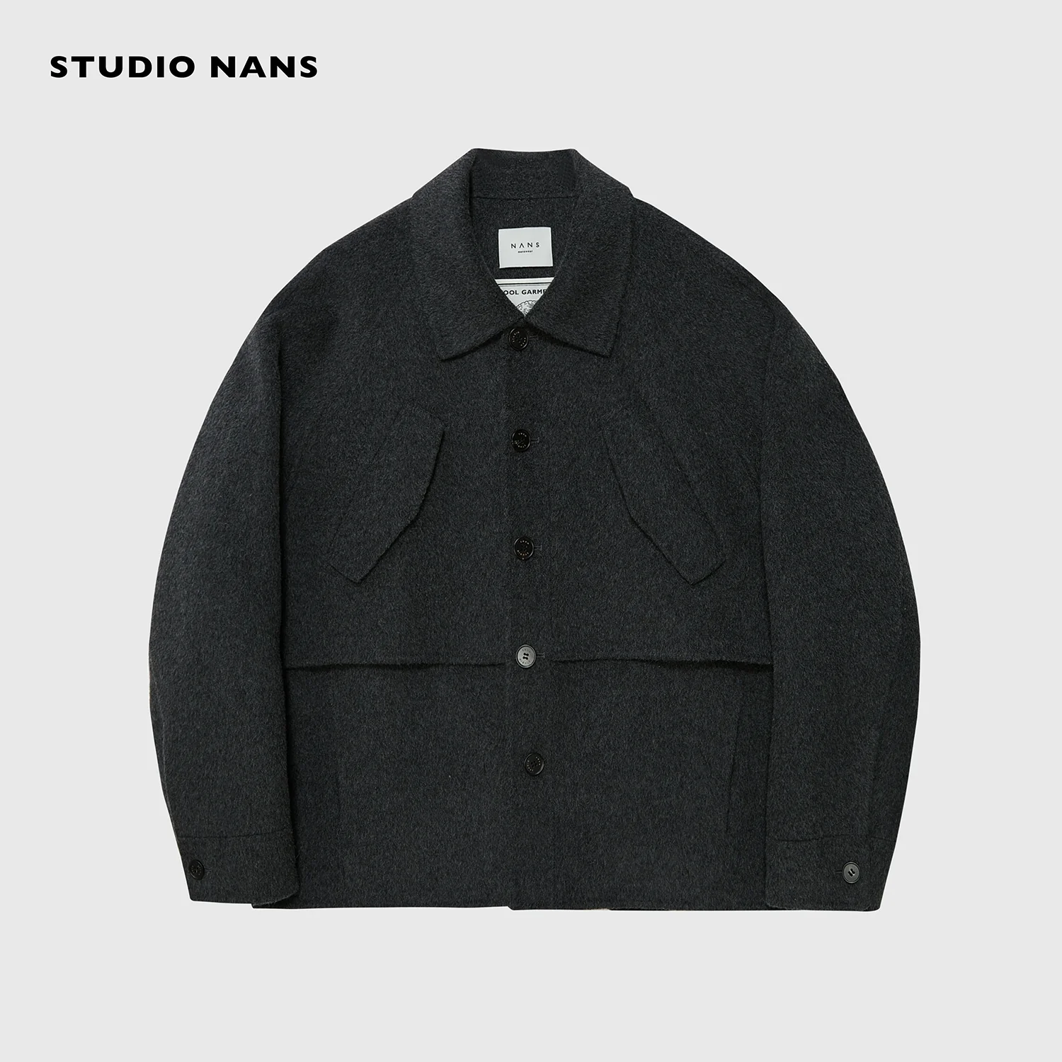 Double-Face Wool Raglan Utility Jacket - Image 6