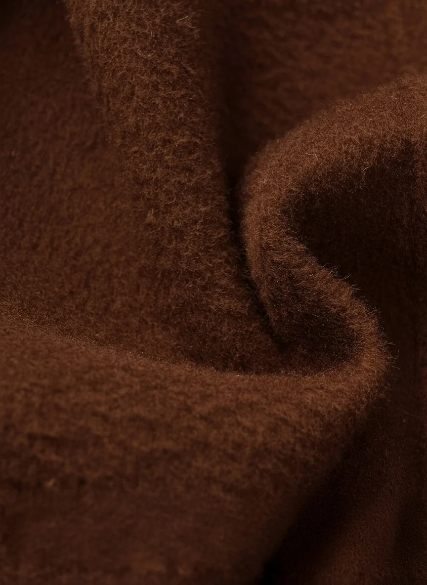 Double-Faced Camel Hair & Wool Shawl Collar Coat - Image 8