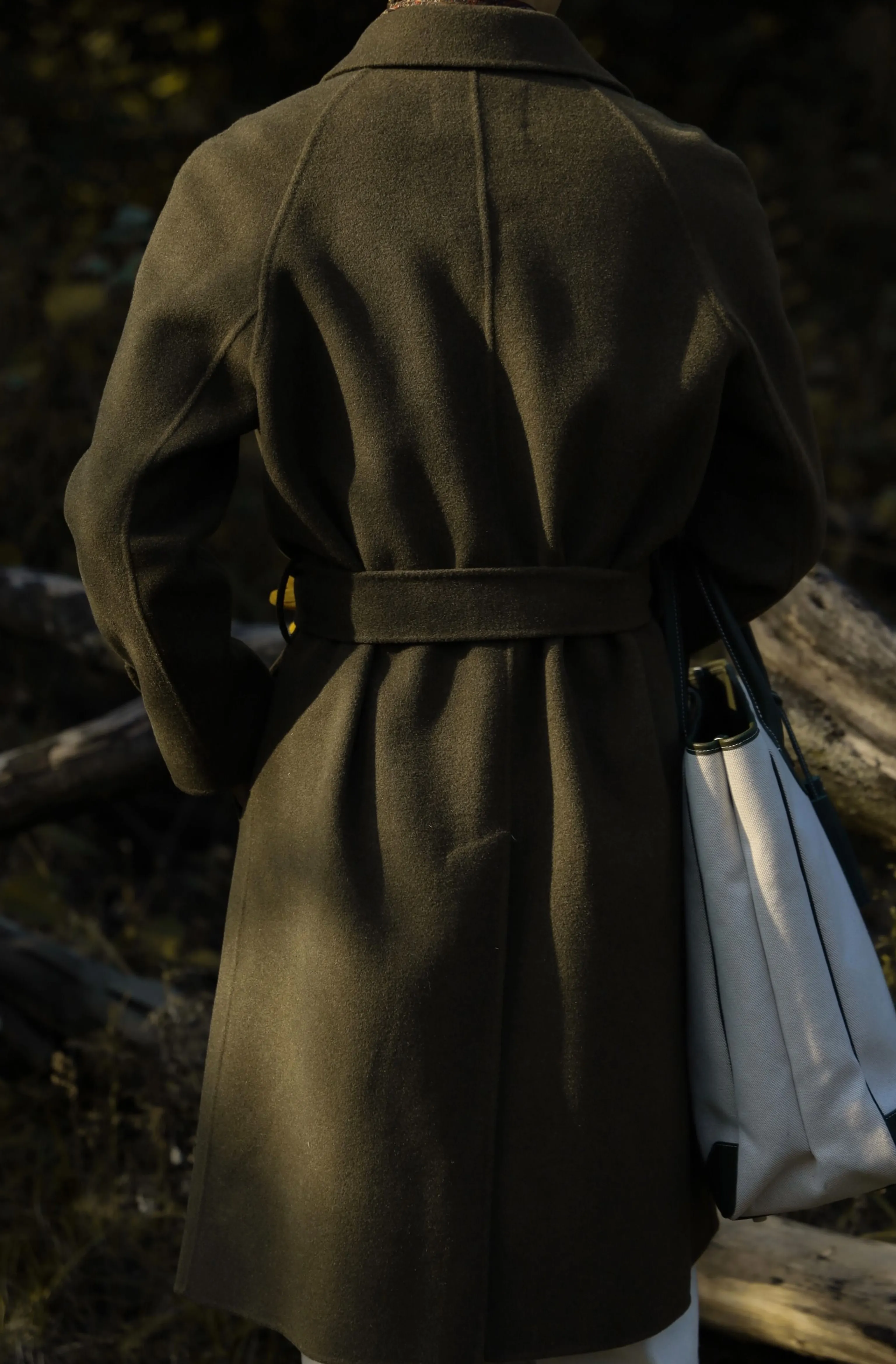 Double-Faced Merino Overcoat — Cedar Green - Image 4