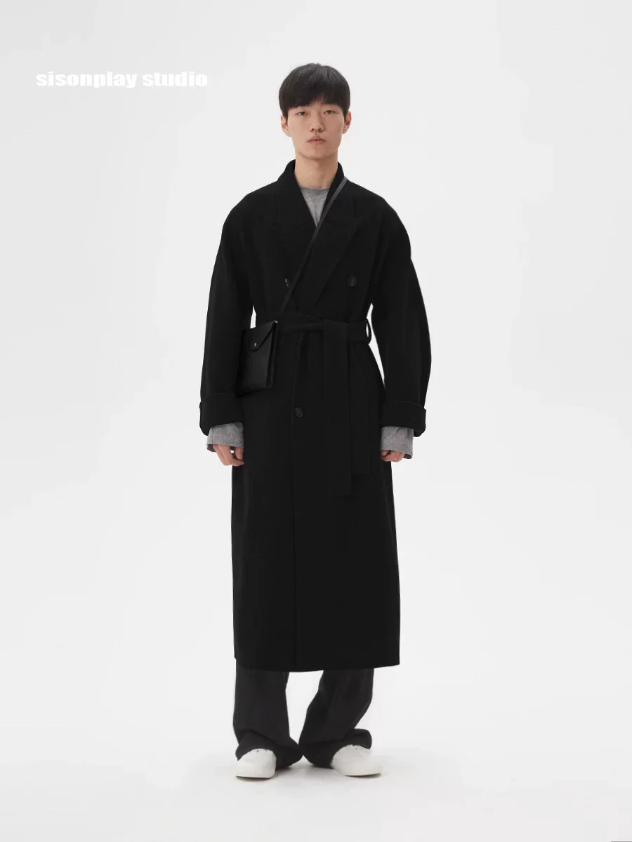 Double-Faced Wool-Cashmere Belted Coat - Image 2