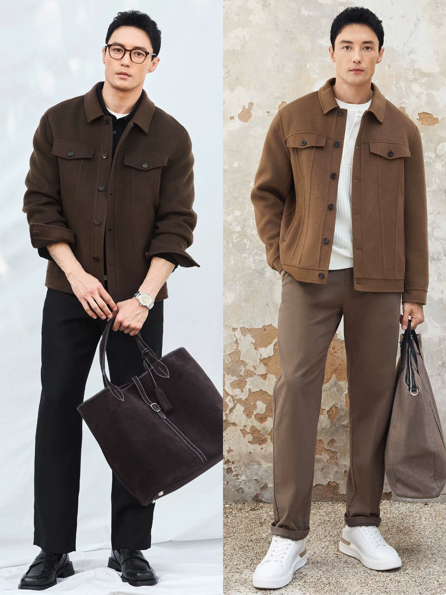 Double-Faced Wool Trucker Jacket