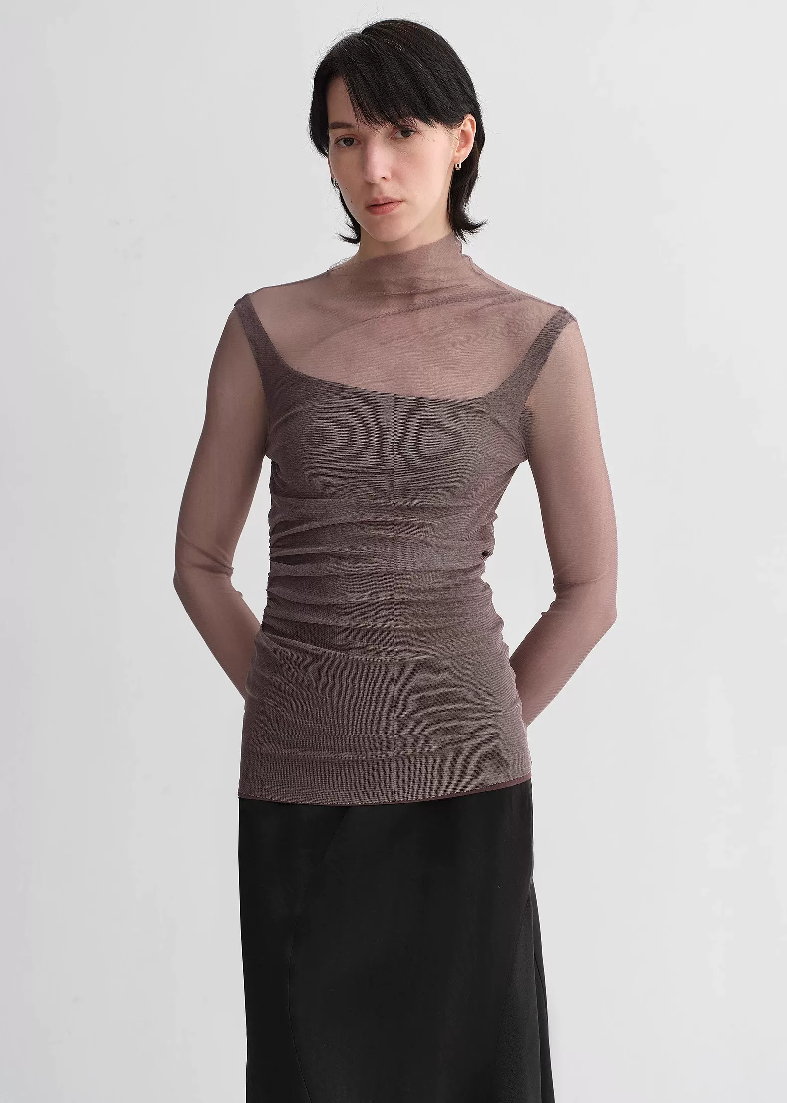 Double-Layer Fine Knit Maxi Skirt - Image 12