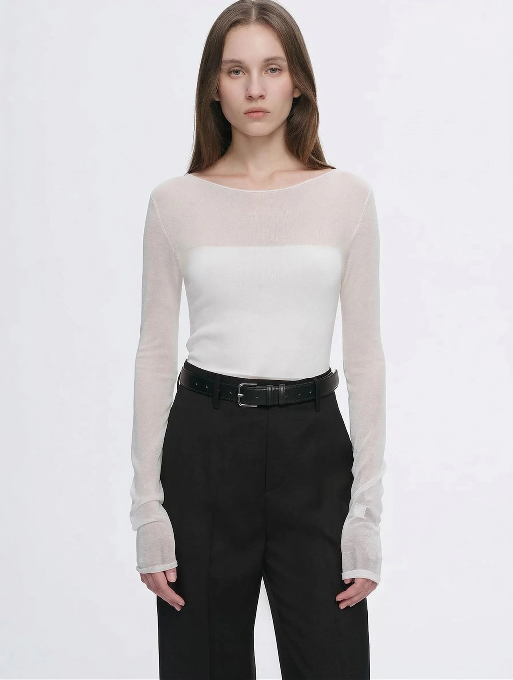 Double-Layer Fine Knit Maxi Skirt - Image 8