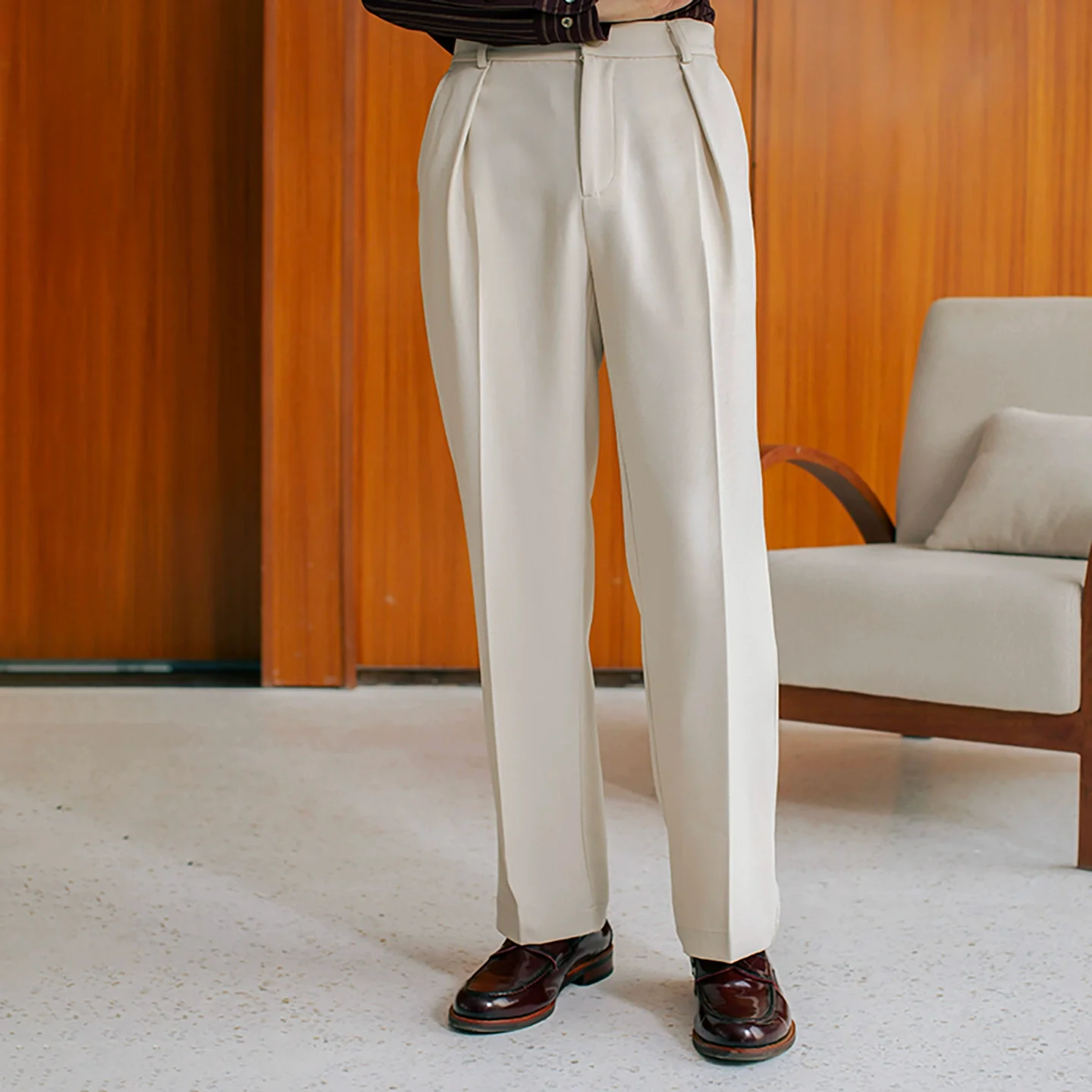 Double-Pleat Tapered Suit Trousers - Image 5