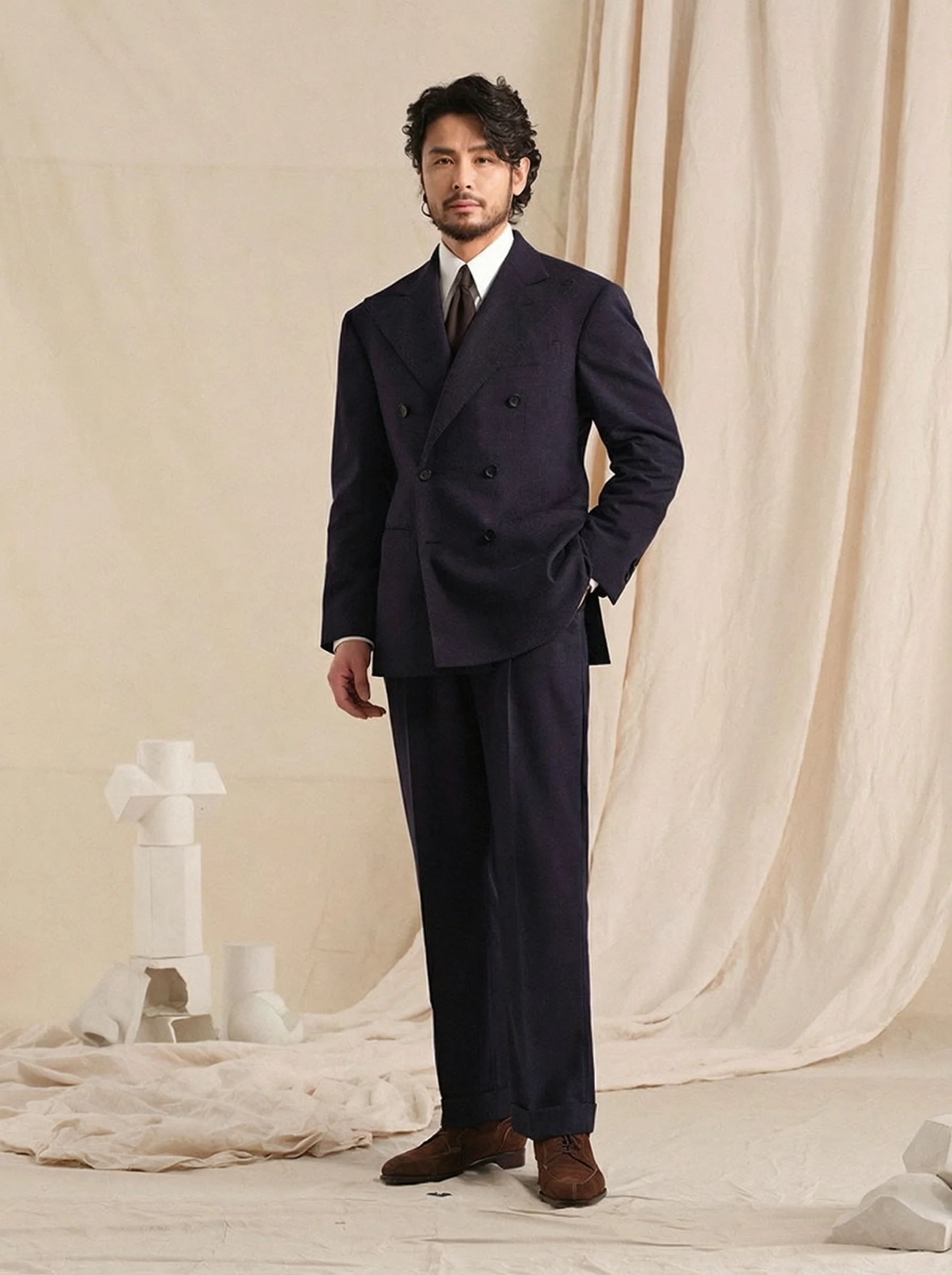 Double Pleat Trousers - Image 4