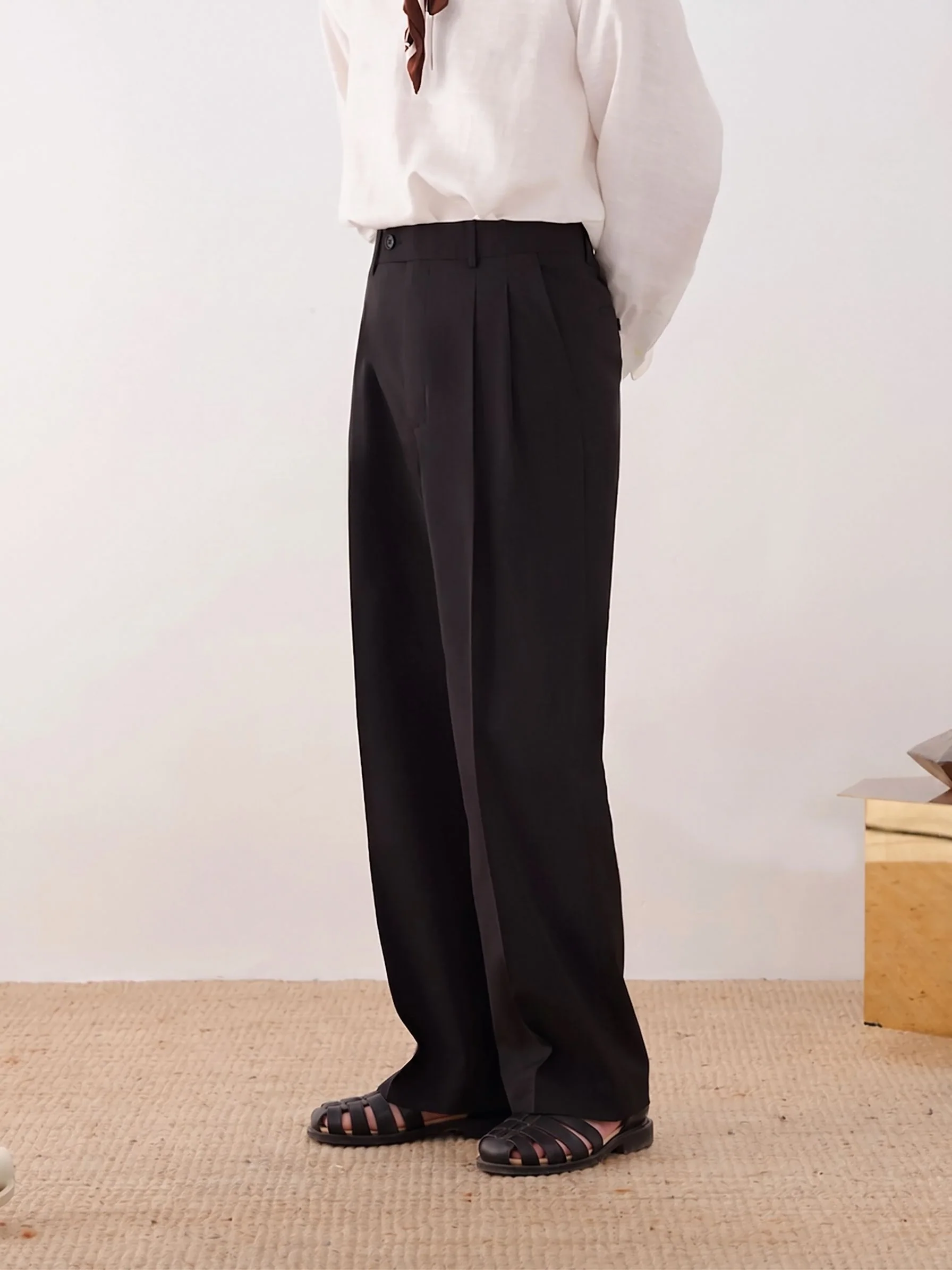 Double Pleat Trousers - Image 3