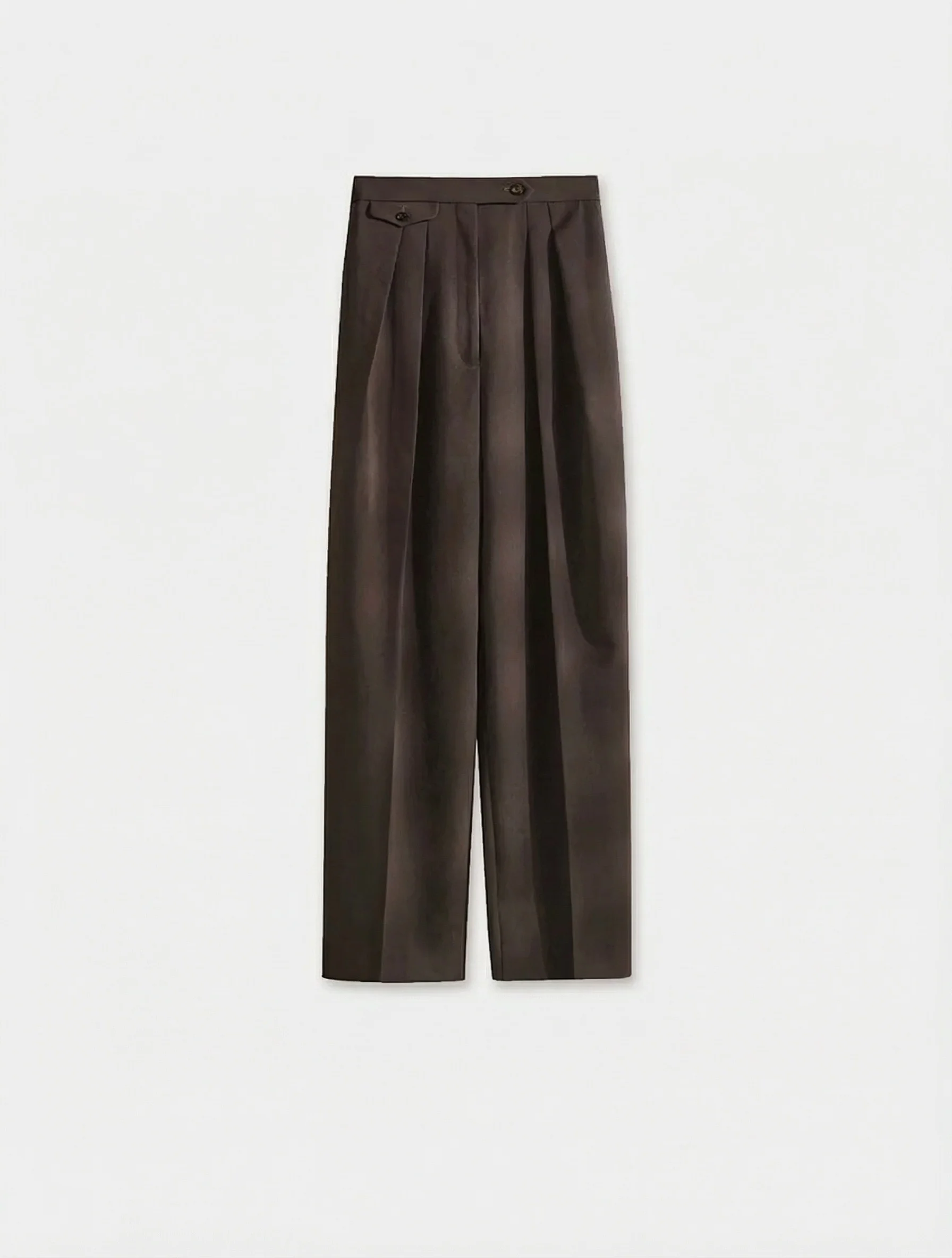 Double Pleat Wool Trousers - Image 6